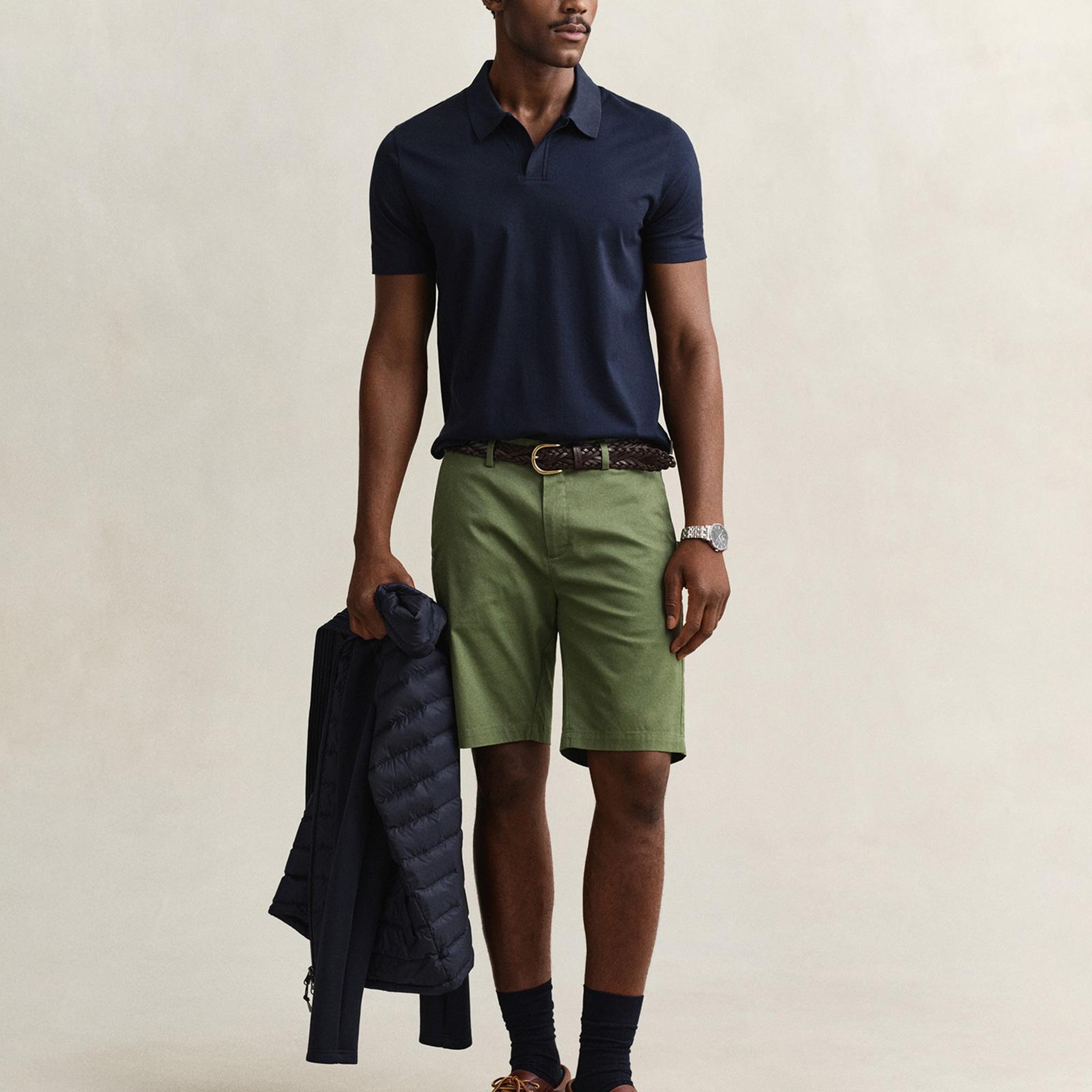 GANT Erkek Lacivert Regular Fit Polo Yaka T-Shirt