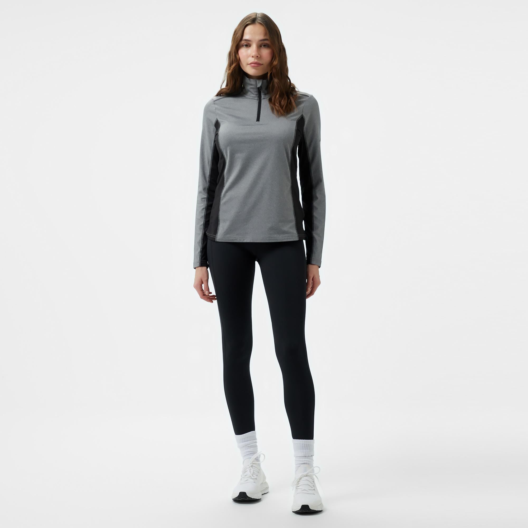 McKinley Andrea 1/2 Zip Kadın Gri Outdoor Polar