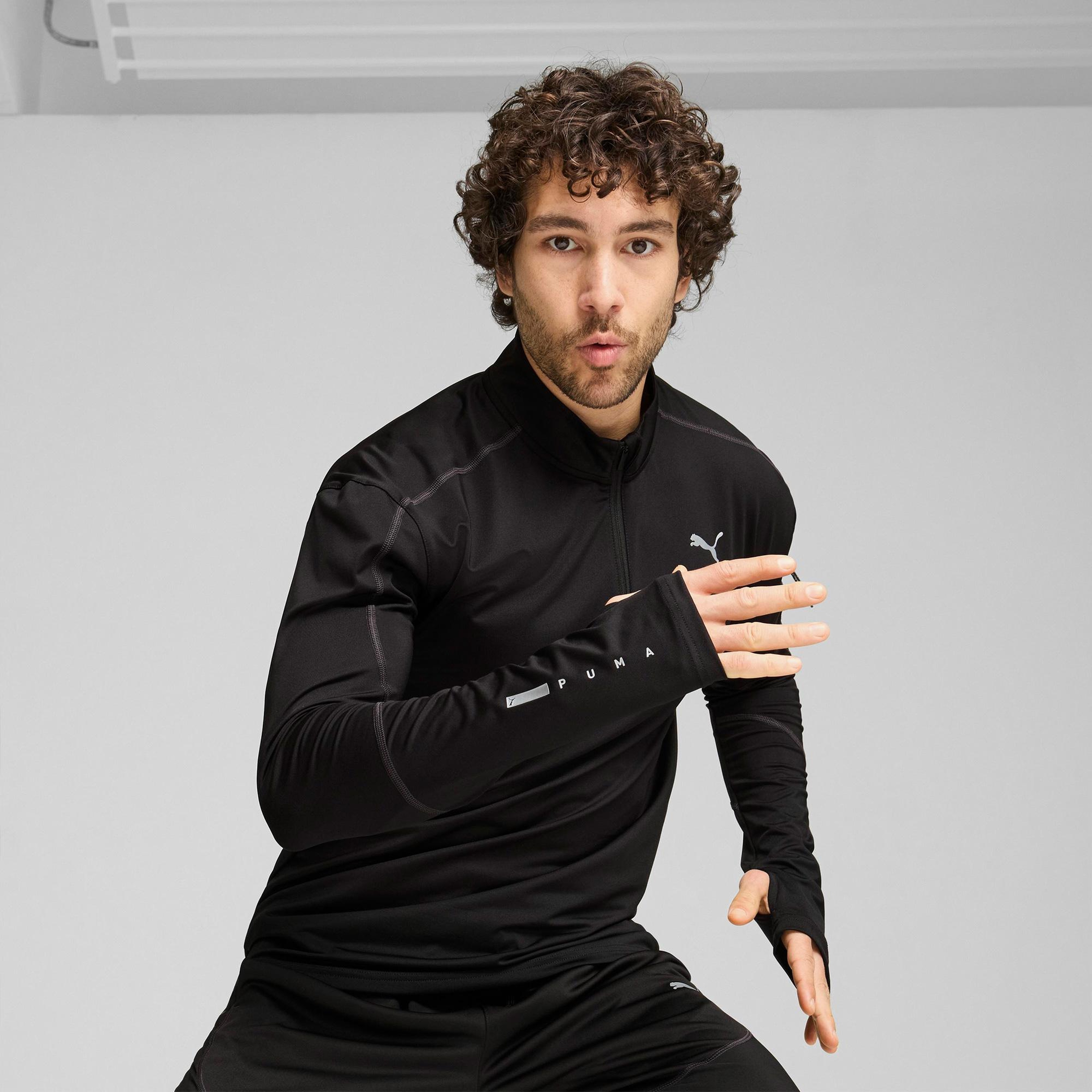 Puma Quarter Zip Erkek Siyah Günlük Sweatshirt