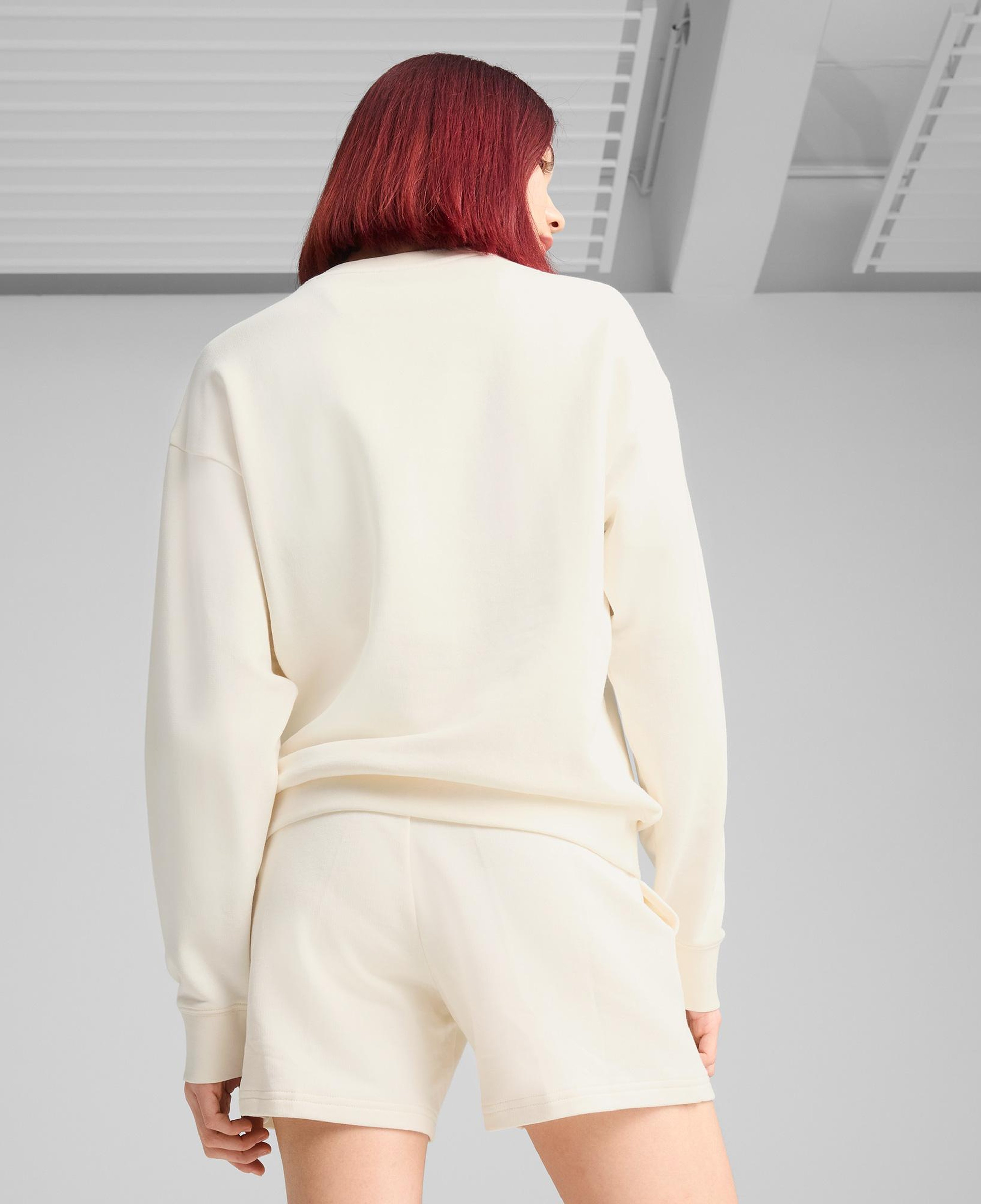 Puma Ess Elevated Comfort Crew Tr Kadın Krem Sweatshirt