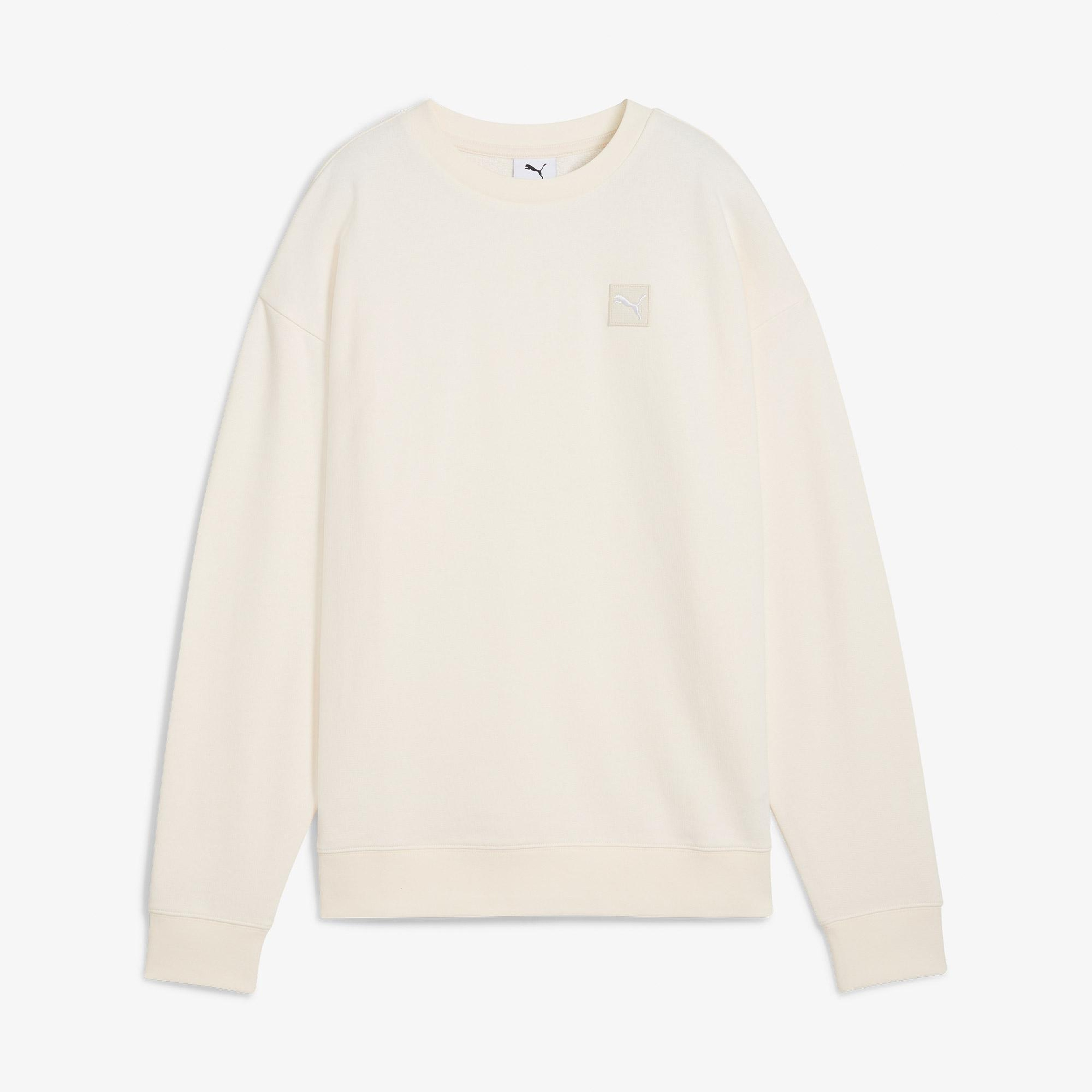 Puma Ess Elevated Comfort Crew Tr Kadın Krem Sweatshirt