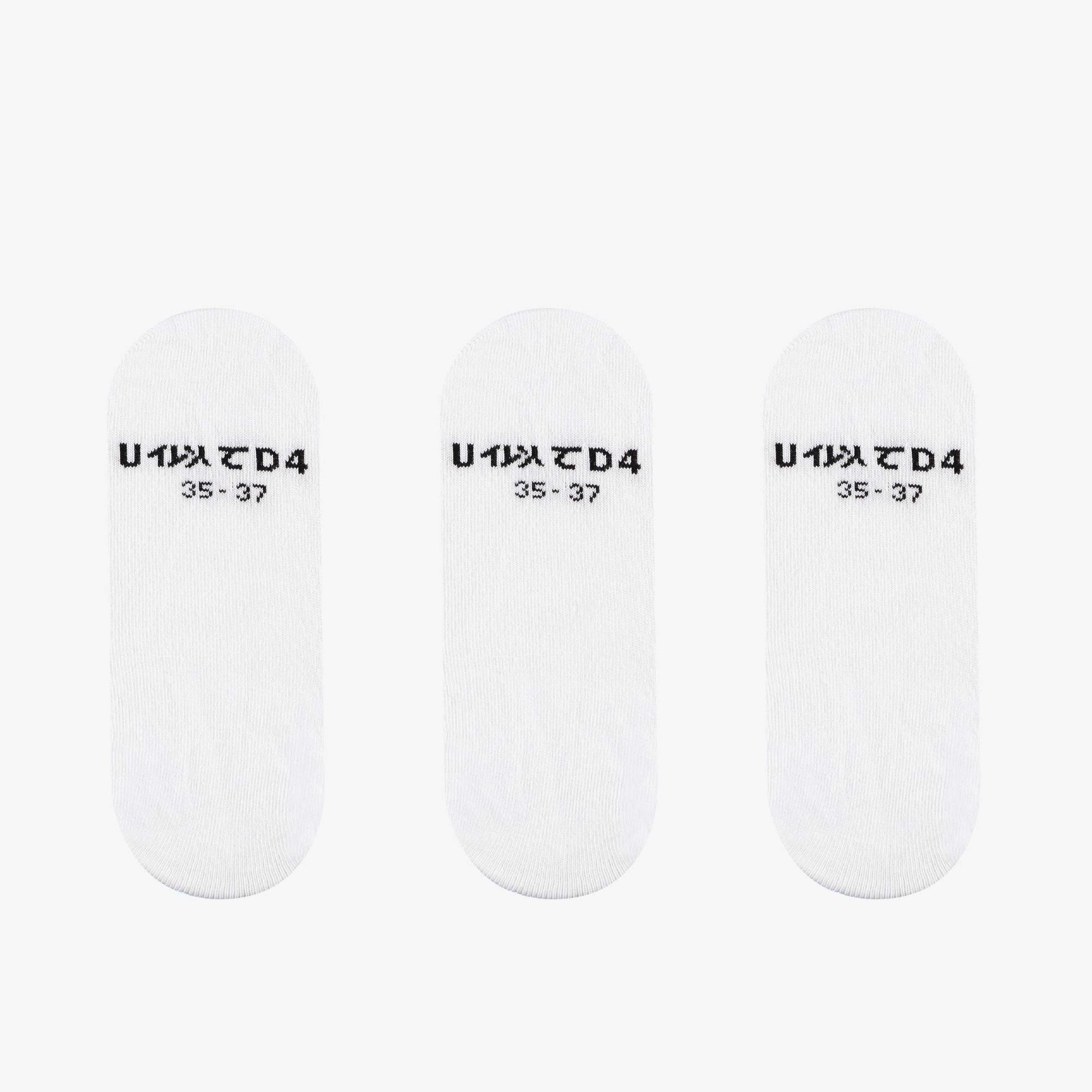 UNITED4 Unisex Beyaz 3'lü Babet Çorap