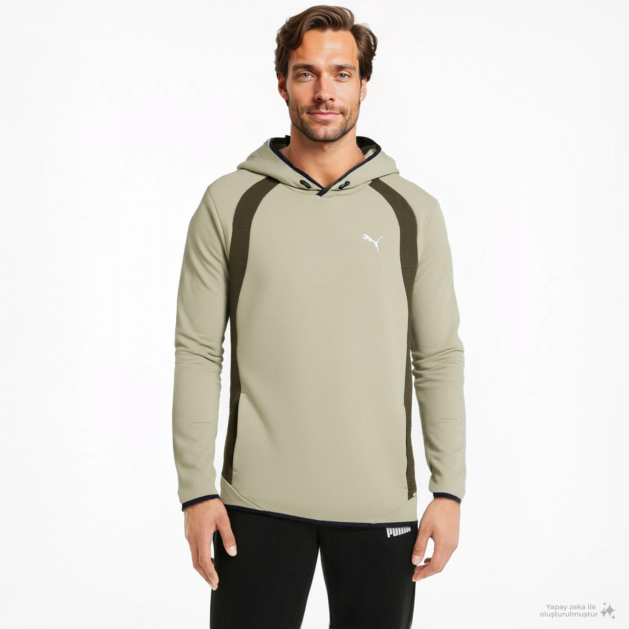Puma Evostripe Dk Erkek Kahverengi Sweatshirt