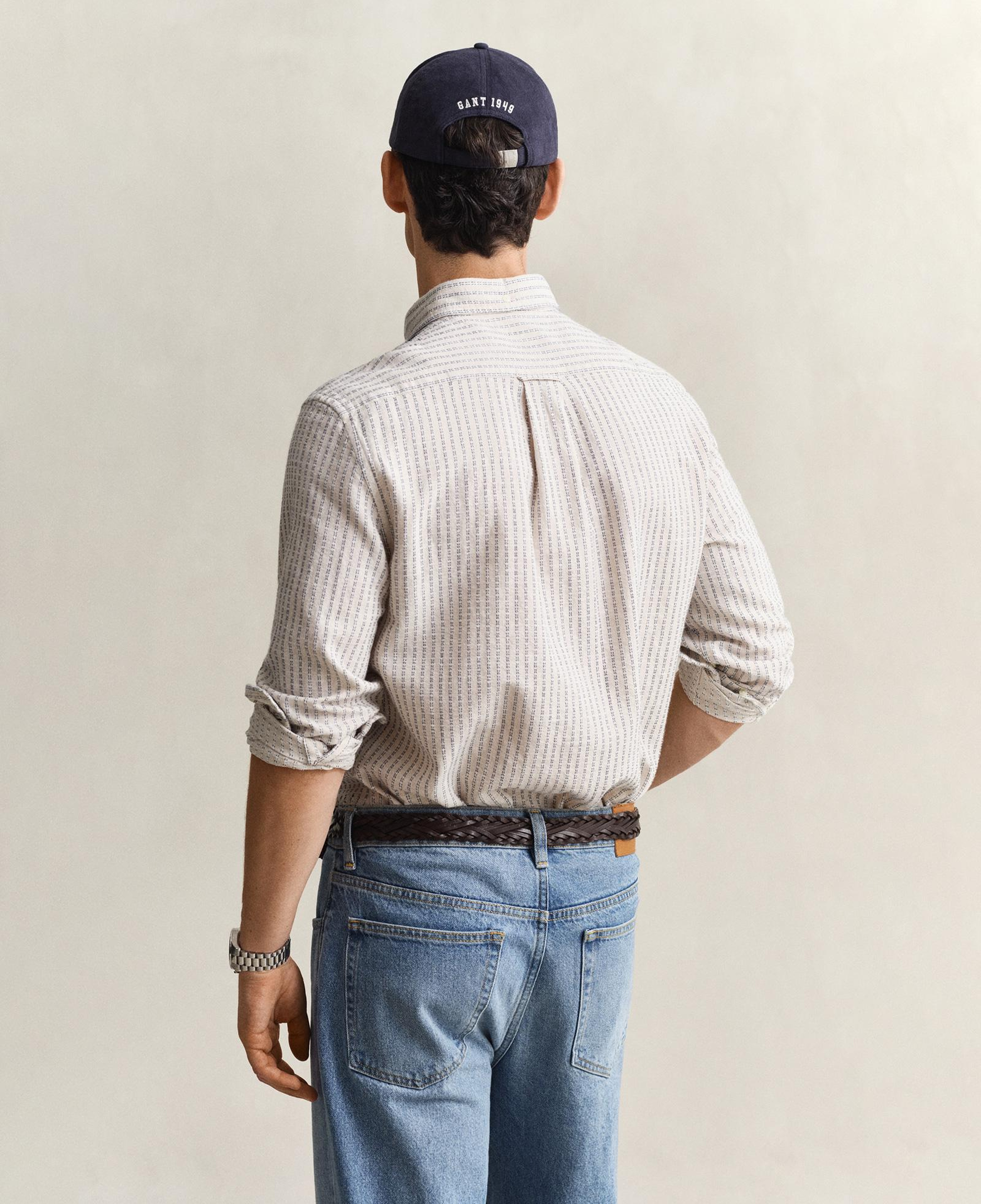 GANT Erkek Krem Regular Fit Çizgili Gömlek