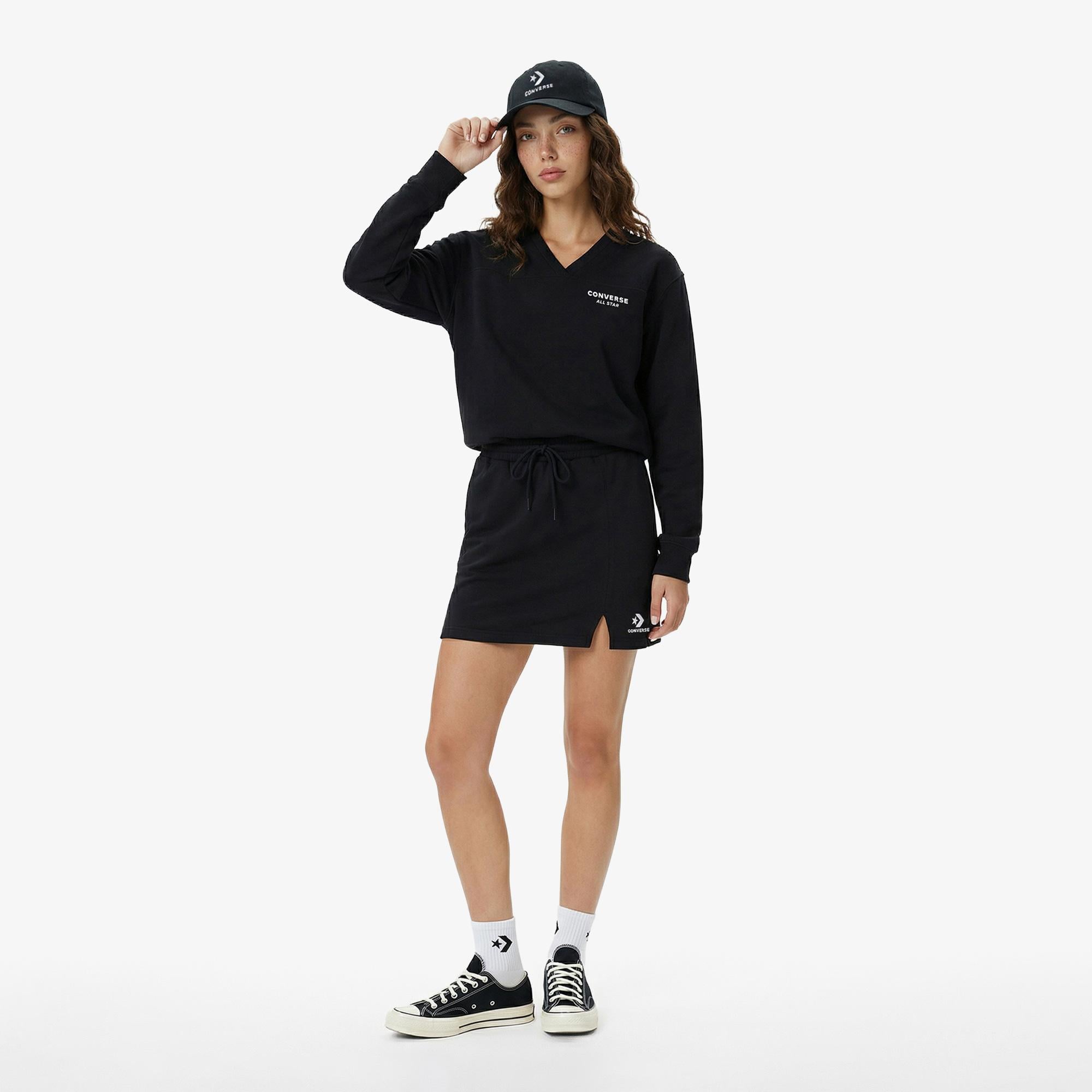 Converse Kadın Siyah Sweatshirt