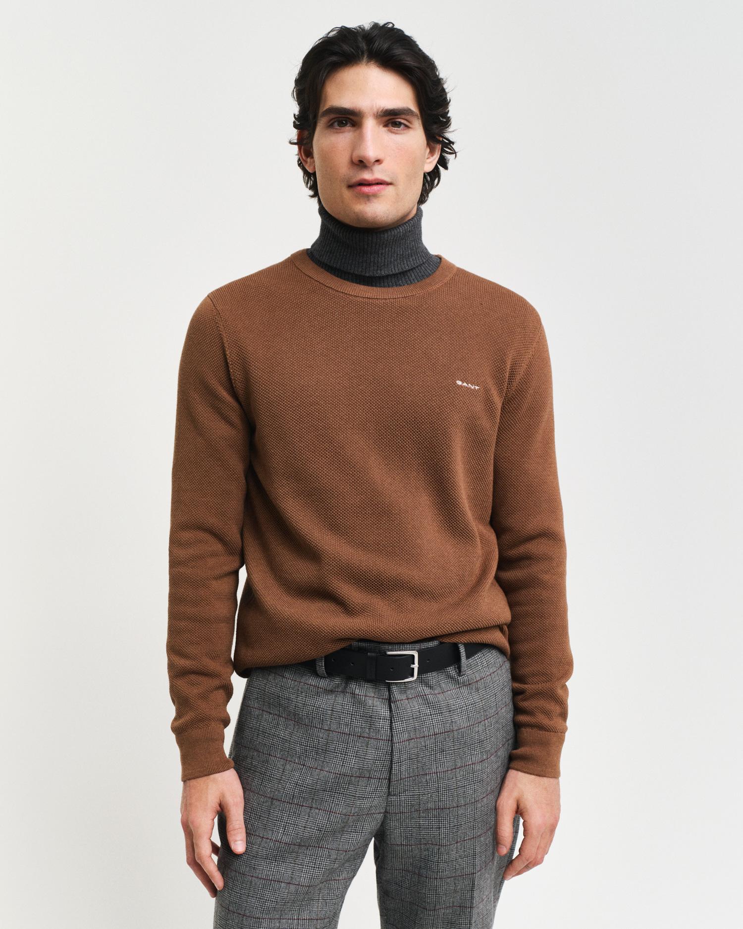 GANT Erkek Regular Fit Bisiklet Yaka Kazak