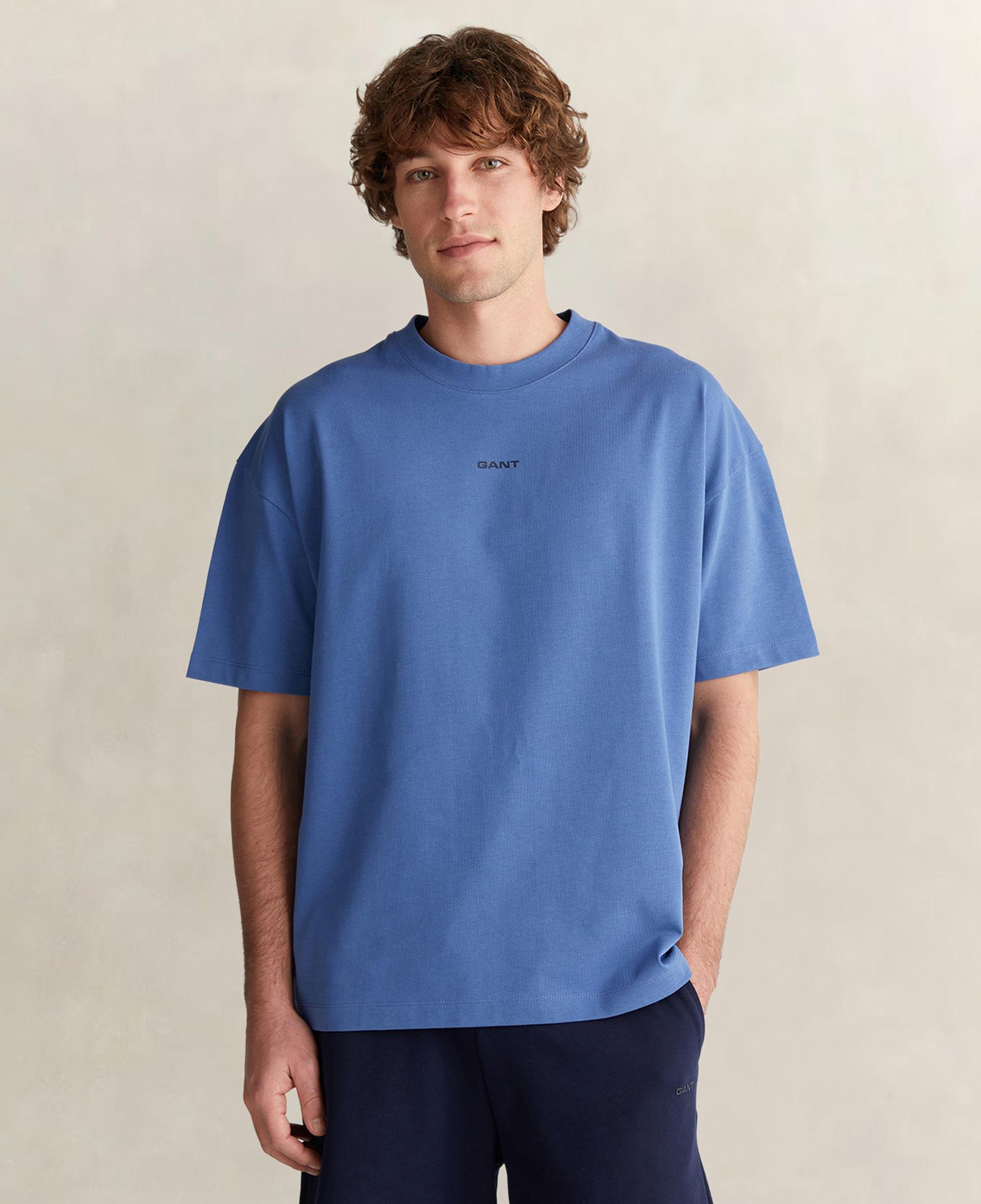GANT Erkek Mavi Kısa Kollu T-Shirt