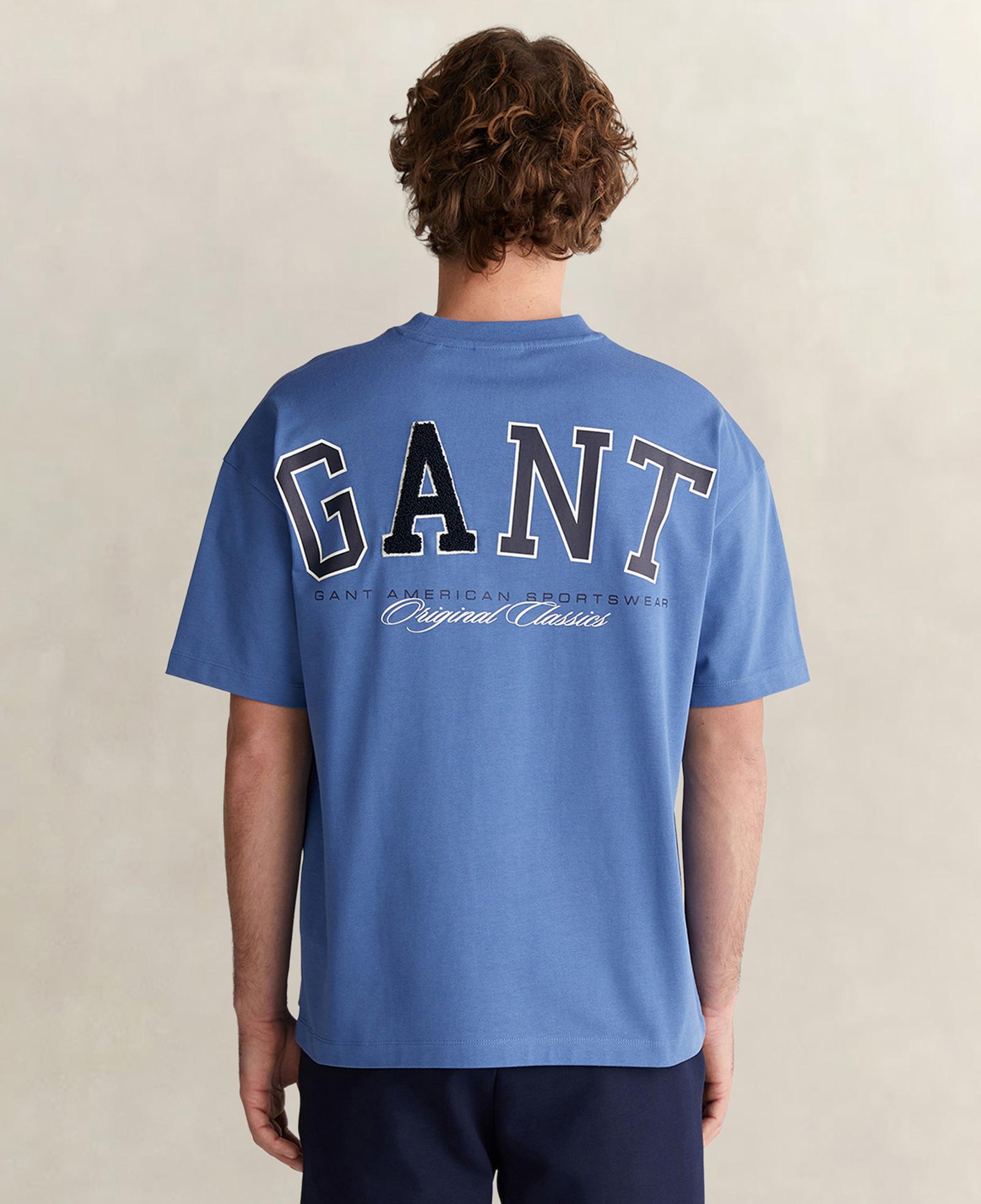 GANT Erkek Mavi Kısa Kollu T-Shirt