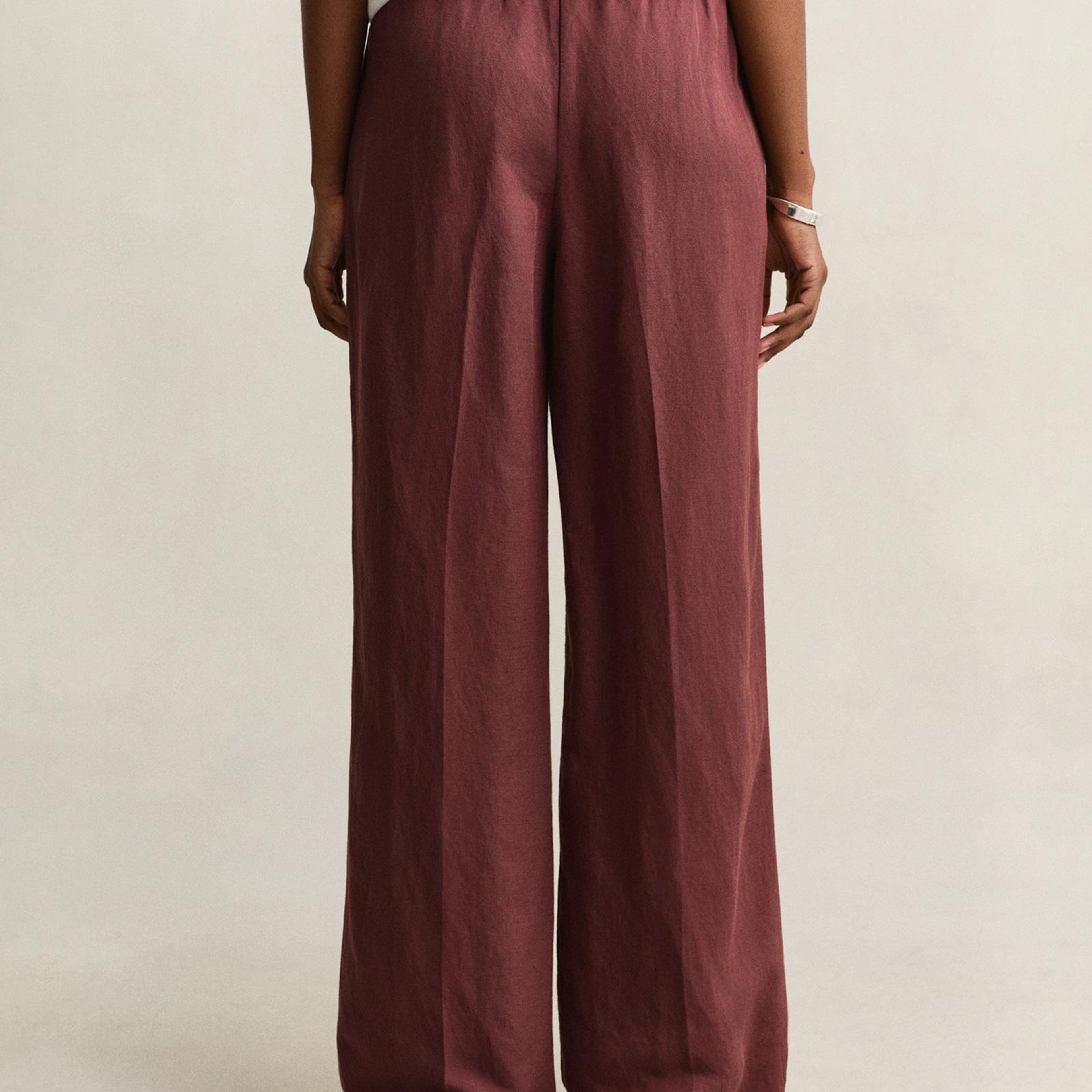 GANT Kadın Kahverengi Relaxed Fit Pantolon