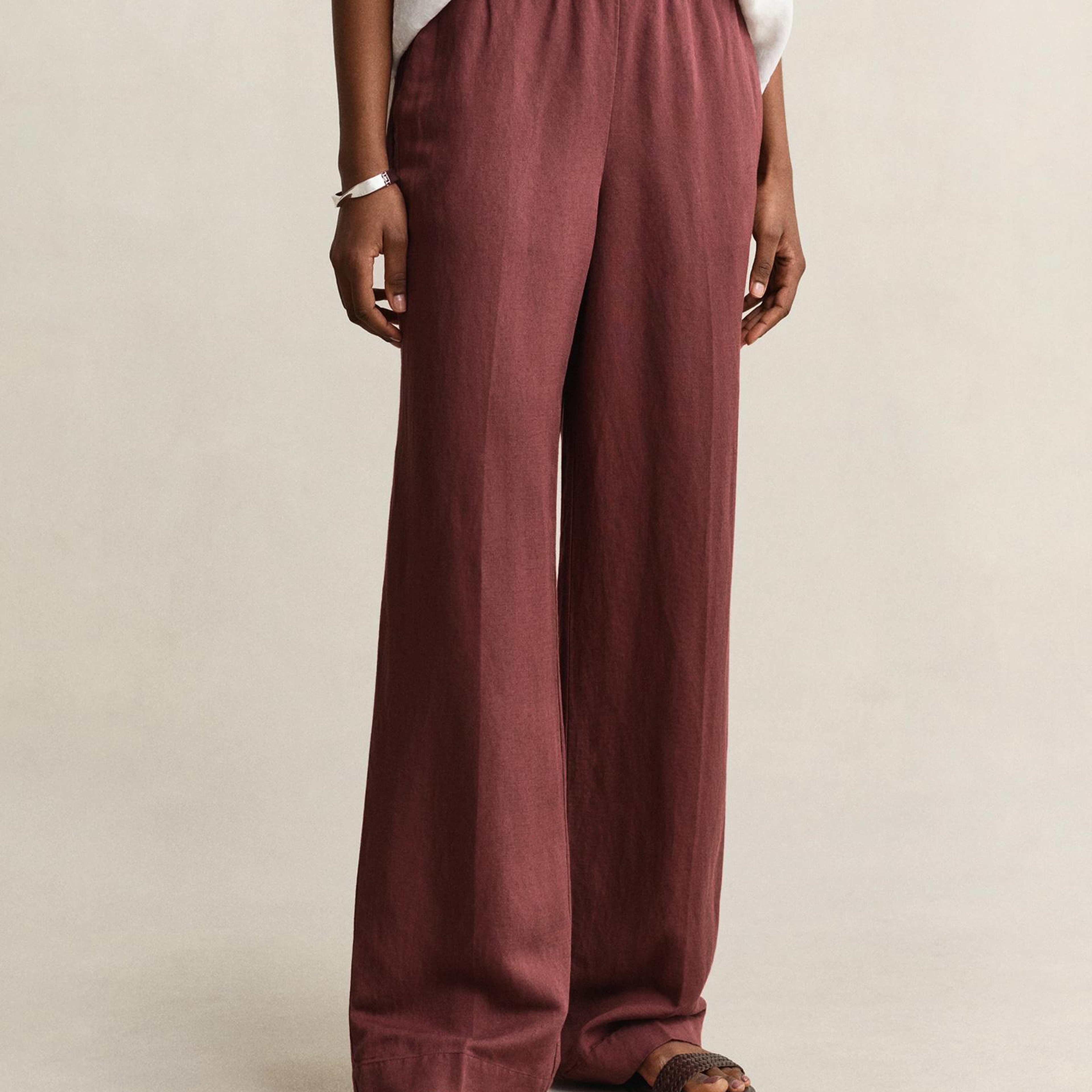 GANT Kadın Kahverengi Relaxed Fit Pantolon