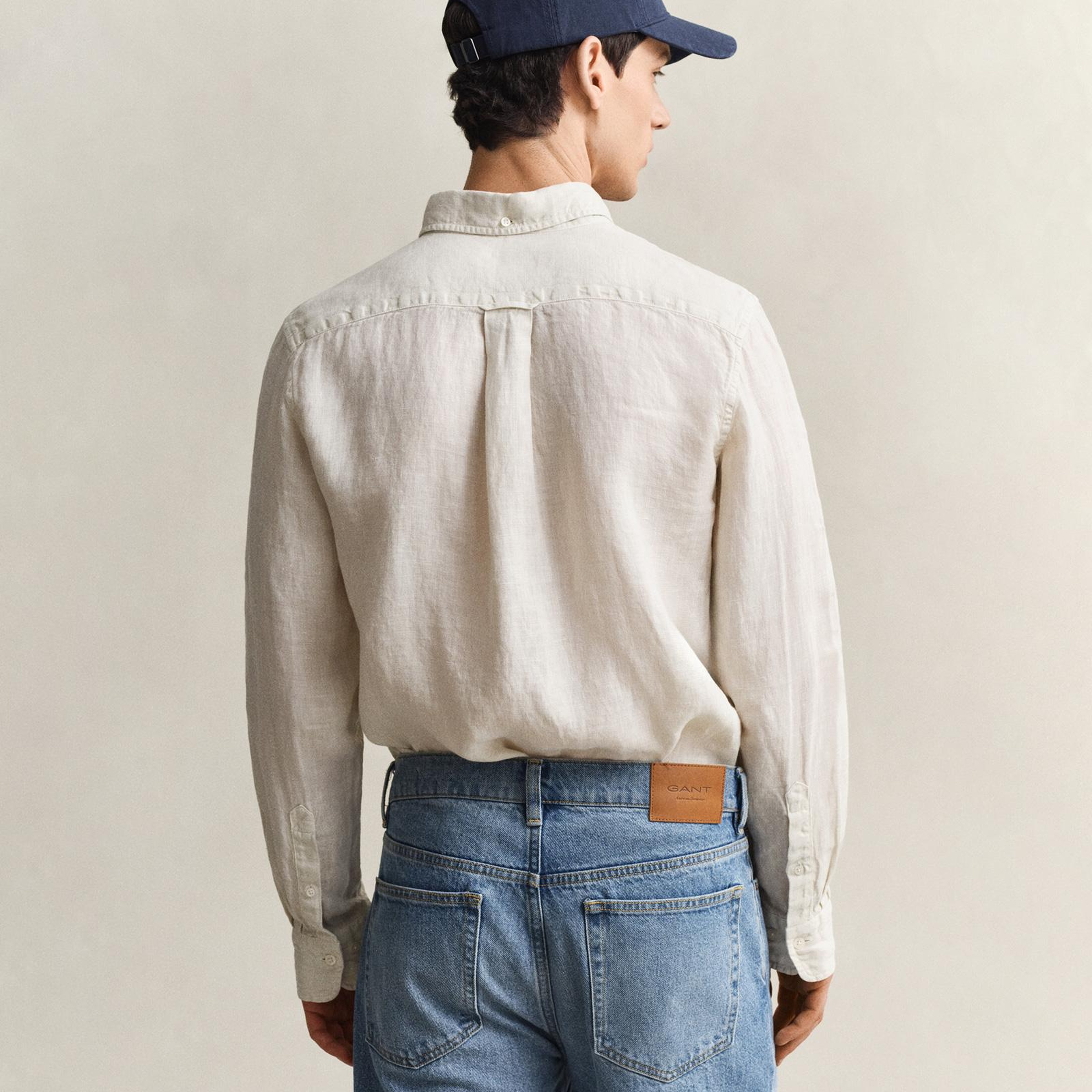 GANT Erkek Bej Regular Fit Gömlek