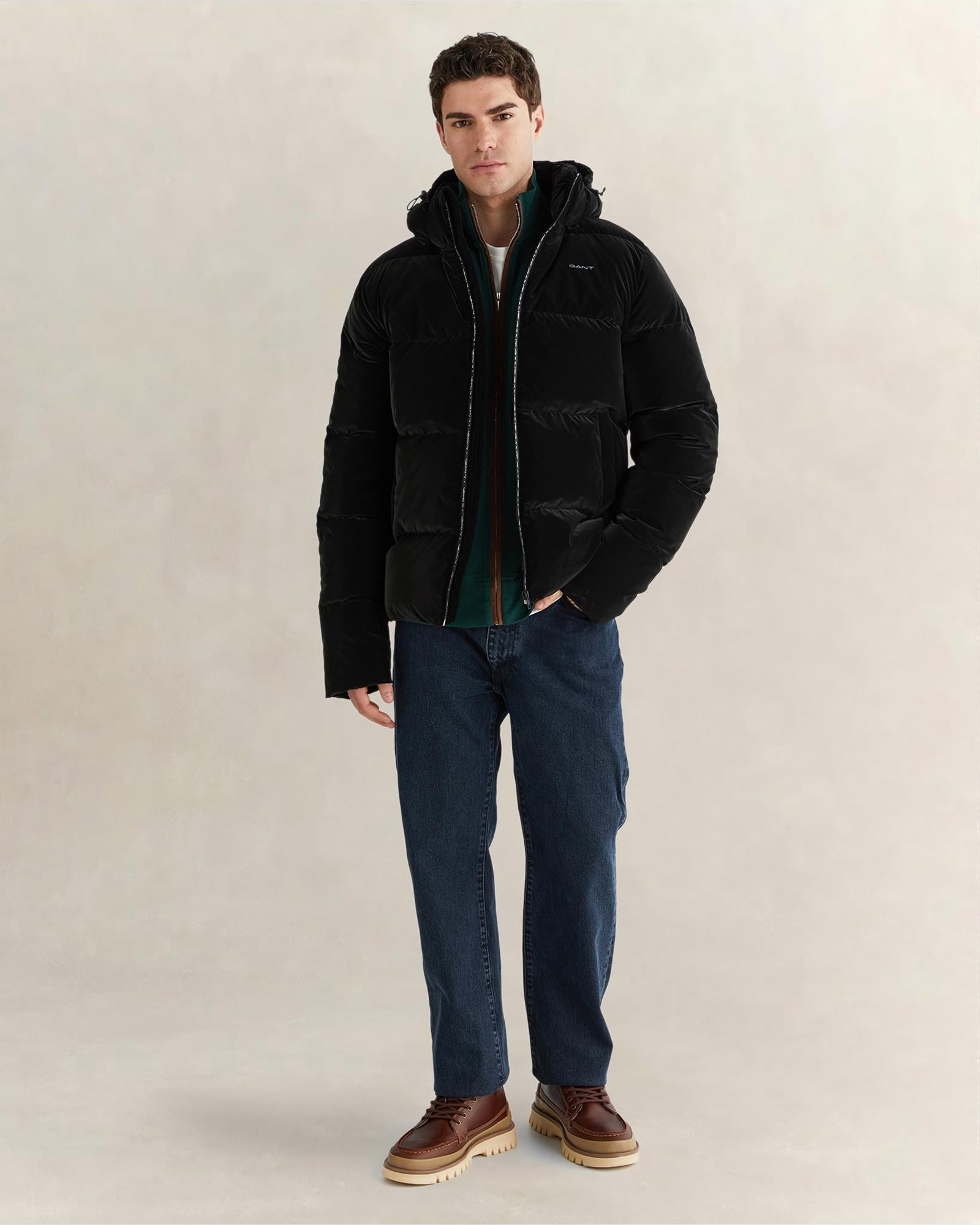 GANT Erkek Siyah Regular Fit Fermuarlı Mont
