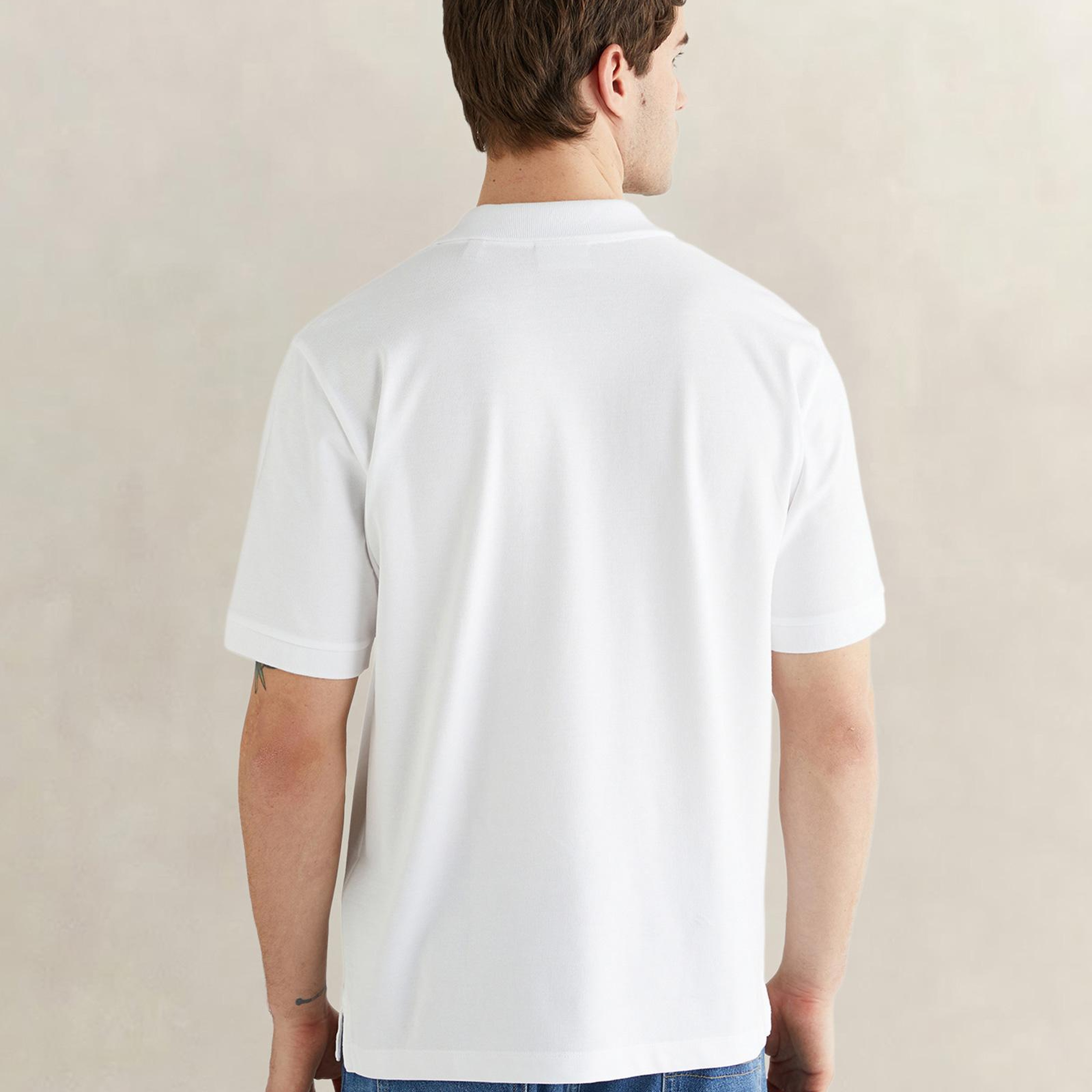 GANT Erkek Beyaz Regular Fit Logolu Polo Yaka T-Shirt