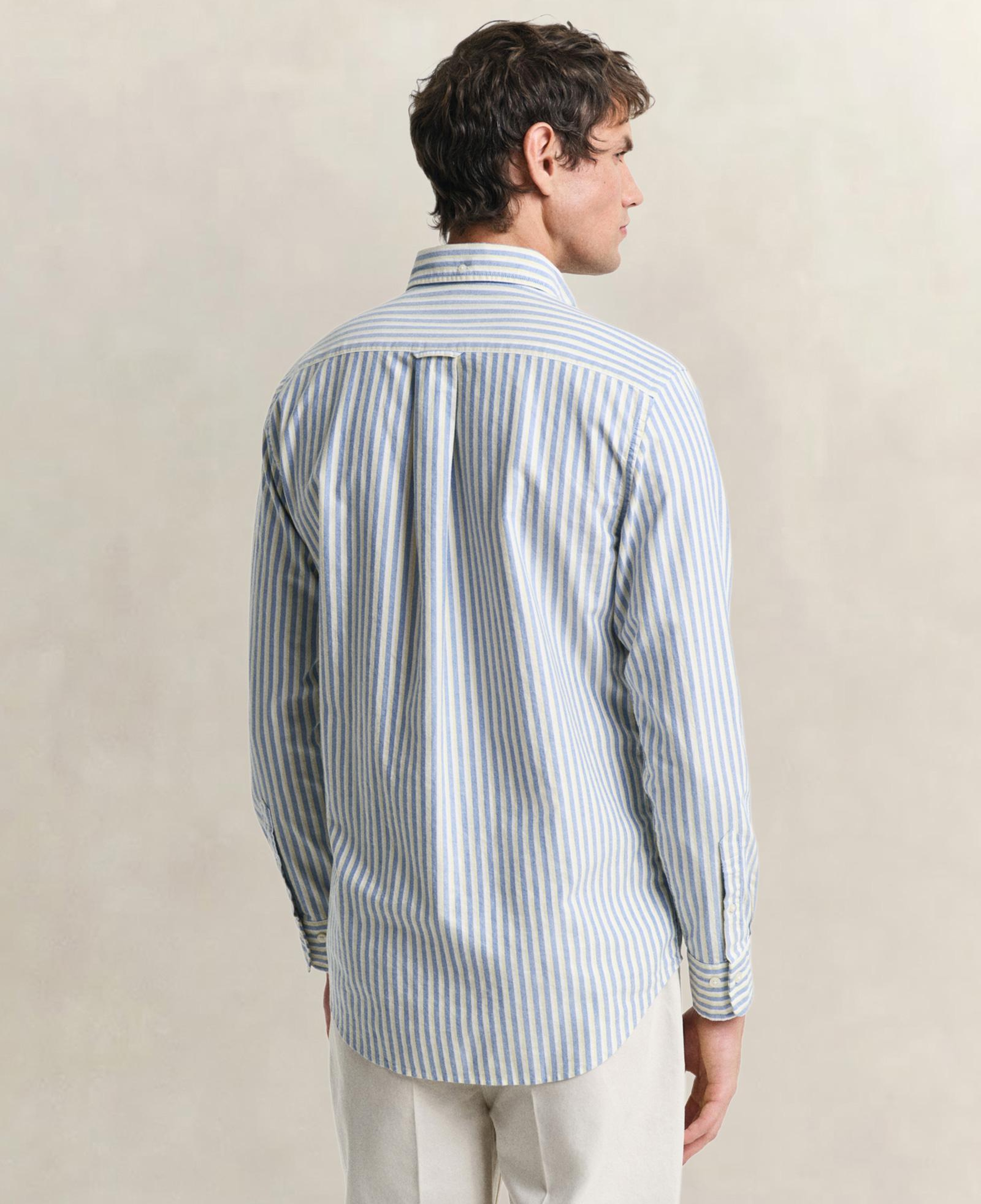 GANT Erkek Mavi Regular Fit Çizgili Logolu Gömlek