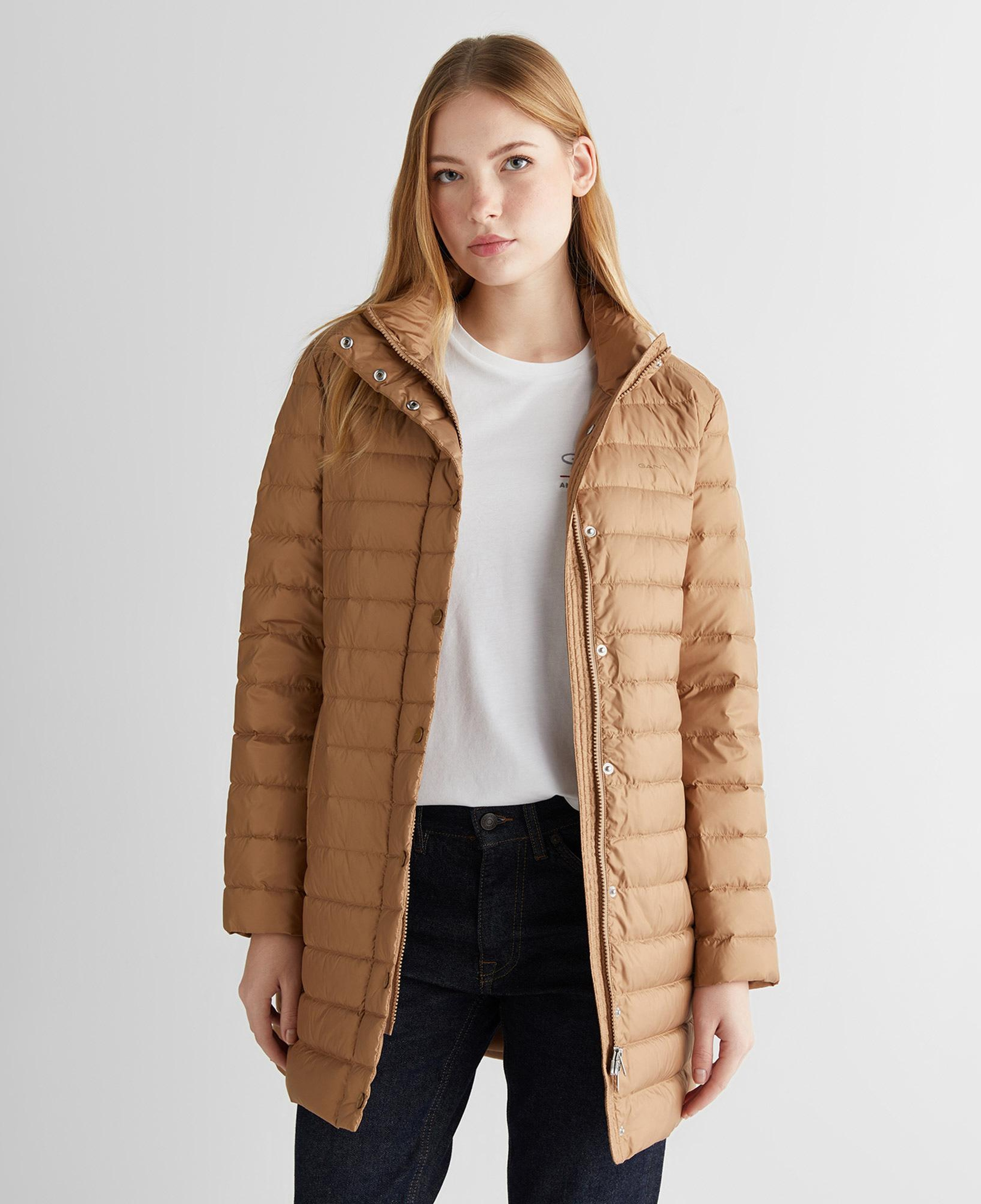 GANT Kadın Bej Regular Fit Fermuarlı Mont