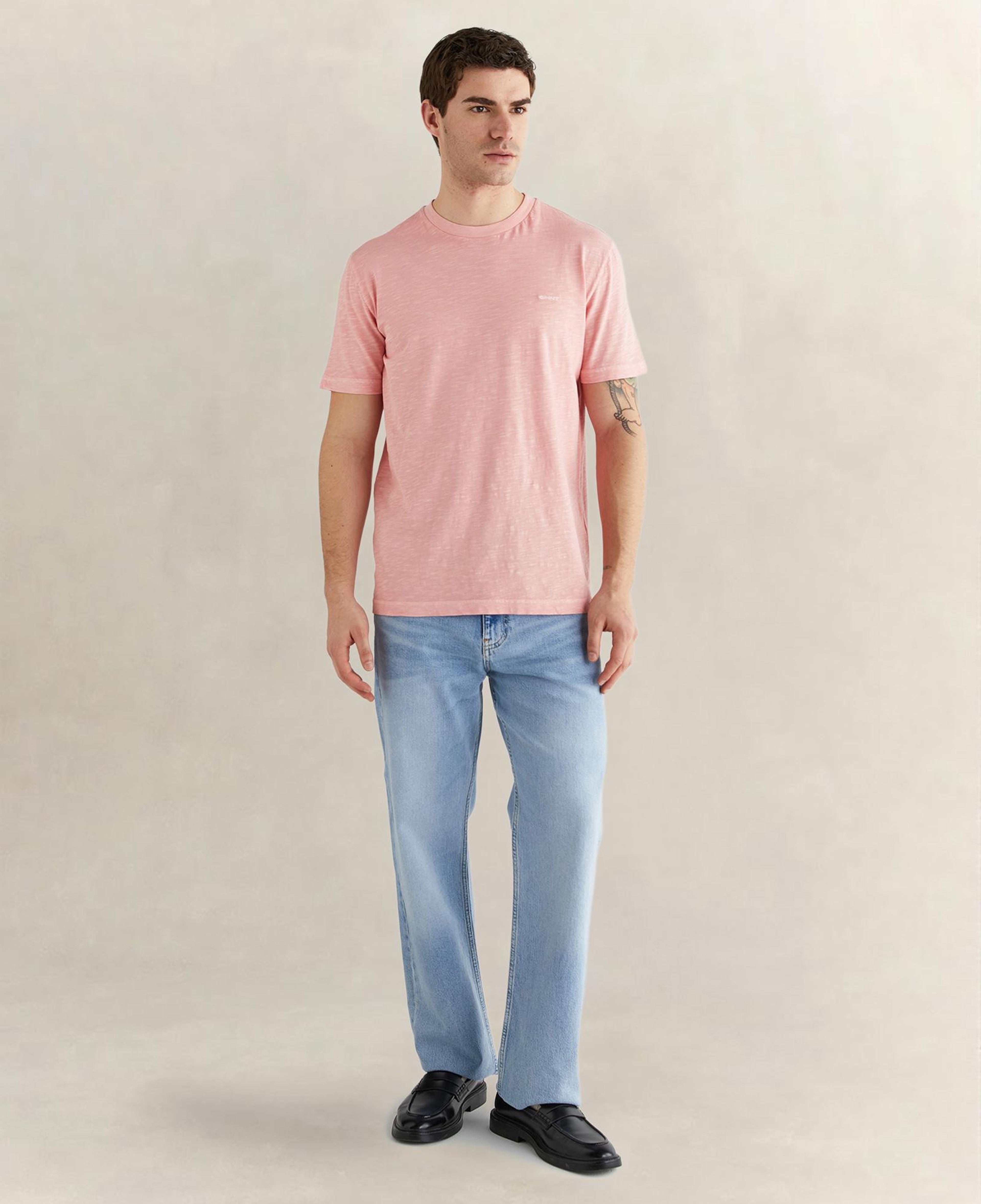 GANT Erkek Pembe Bisiklet Yaka Regular Fit T-Shirt