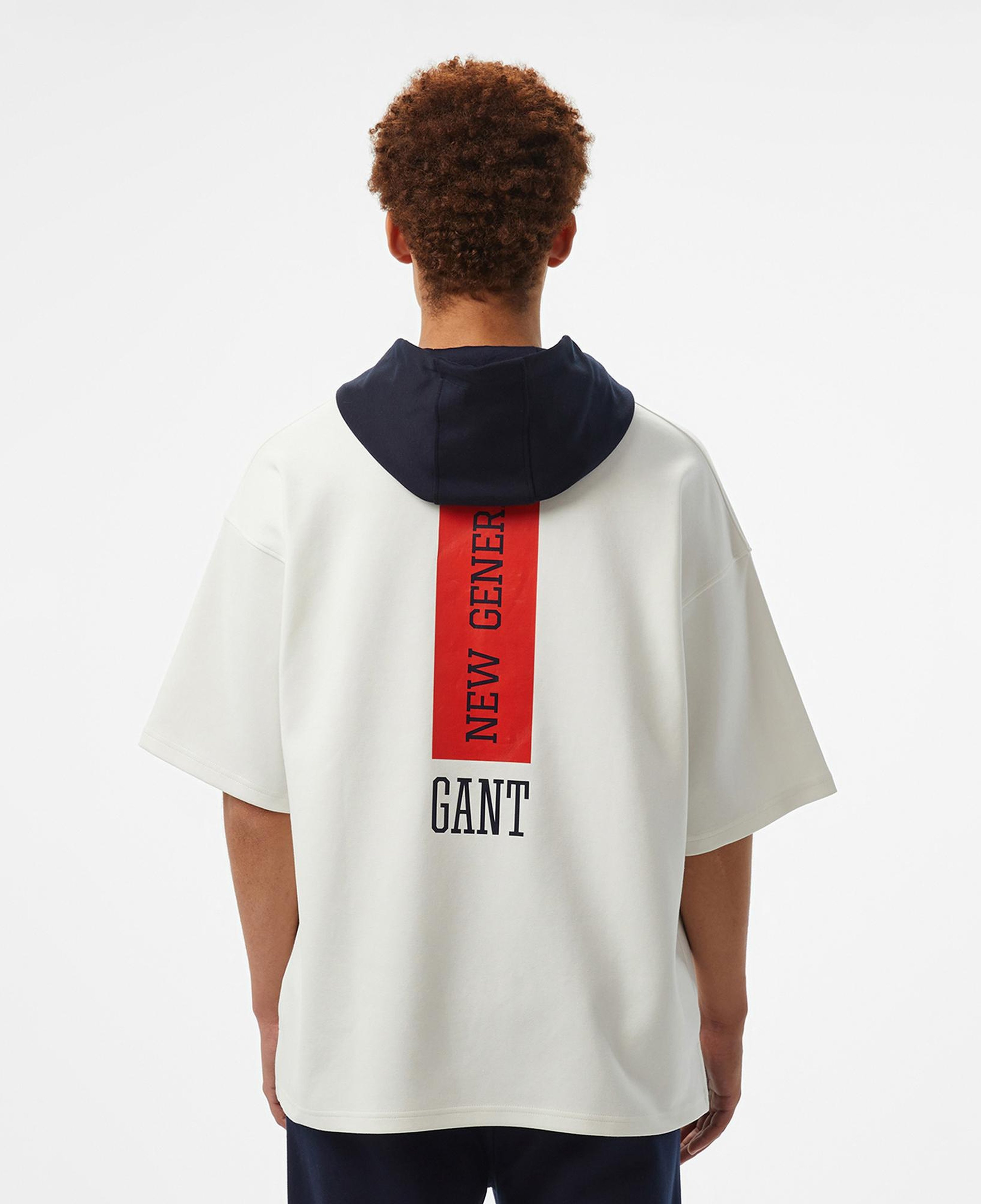 GANT Erkek Beyaz Kapüşonlu T-Shirt