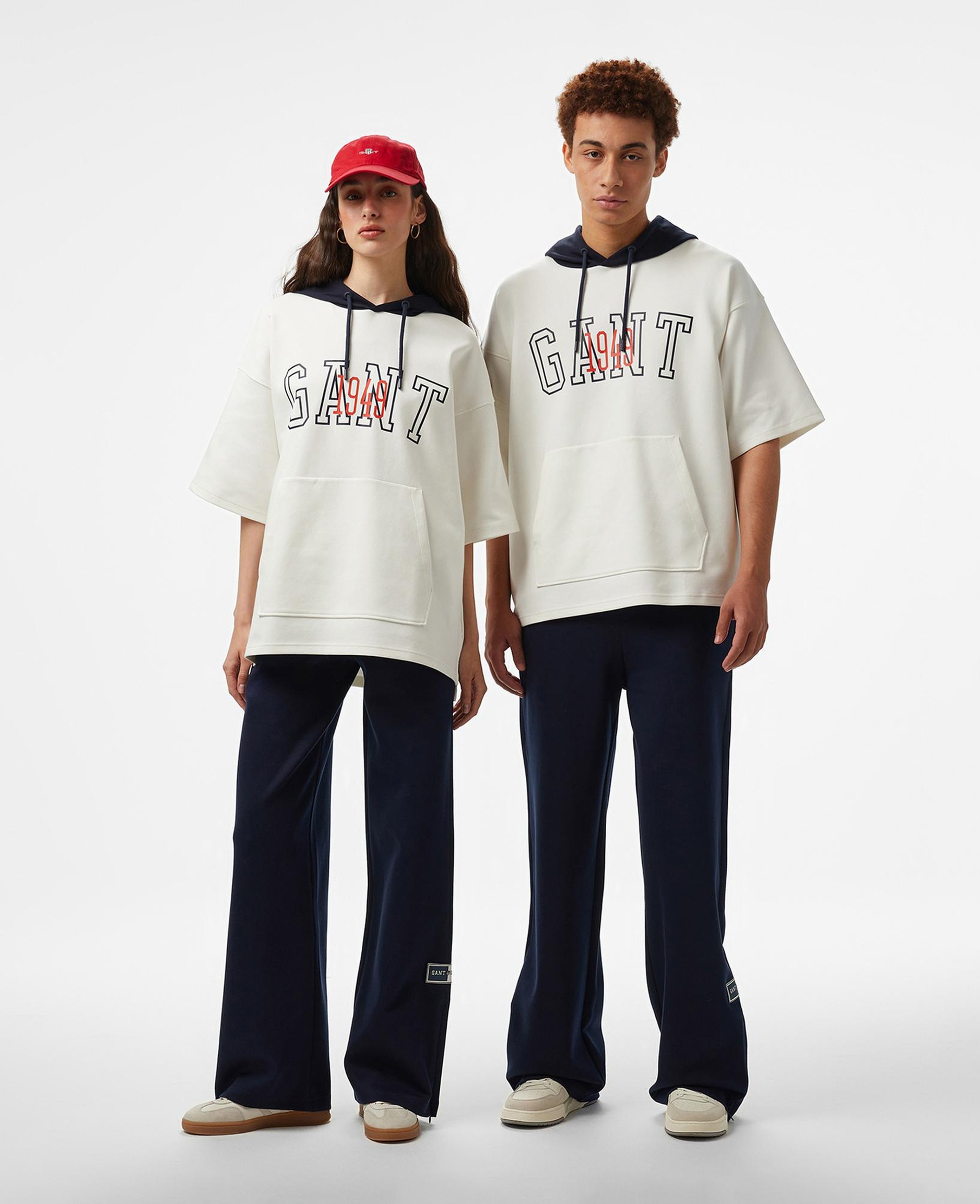 GANT Erkek Beyaz Kapüşonlu T-Shirt