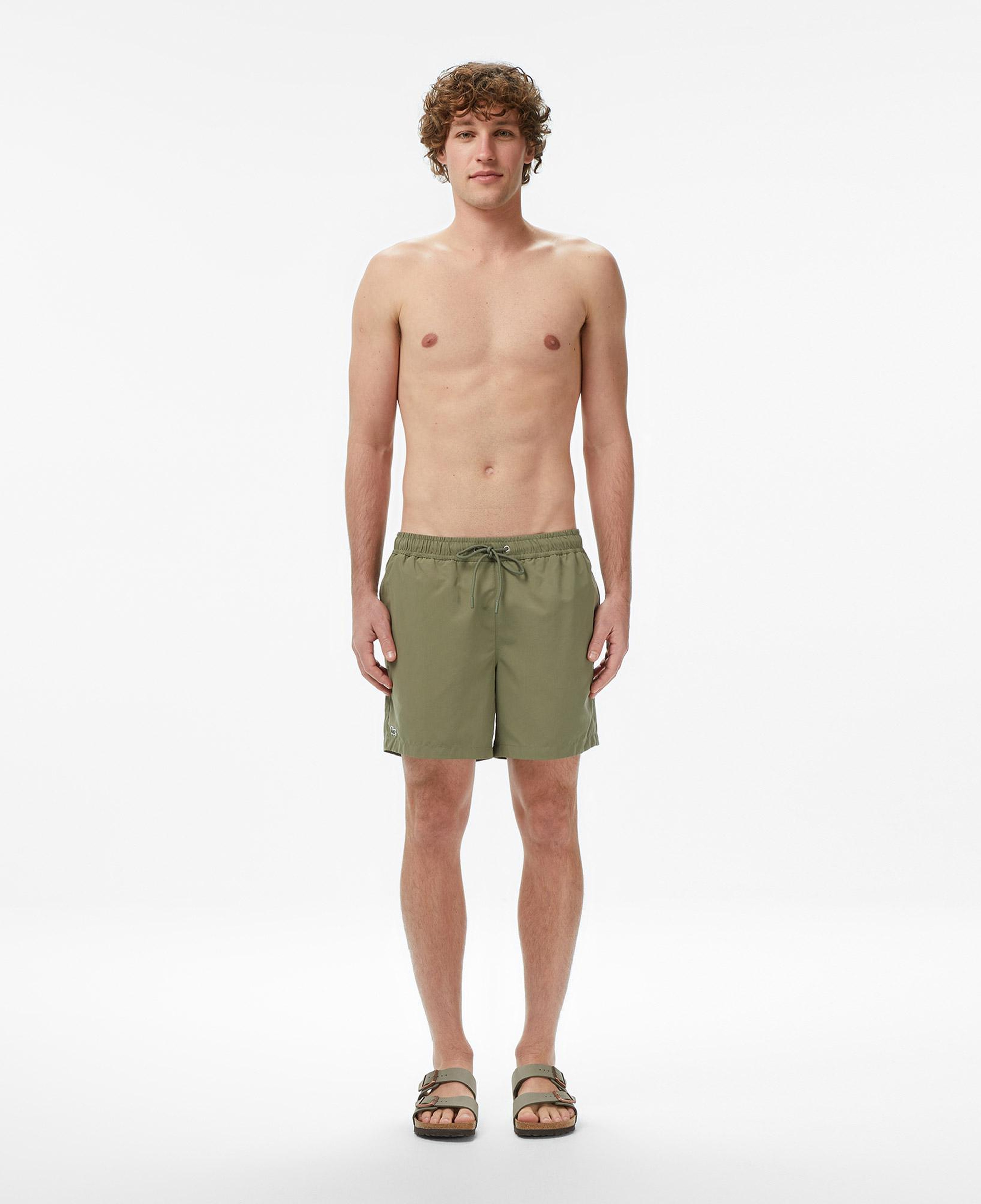 Erkek Regular Fit Haki Deniz Şortu