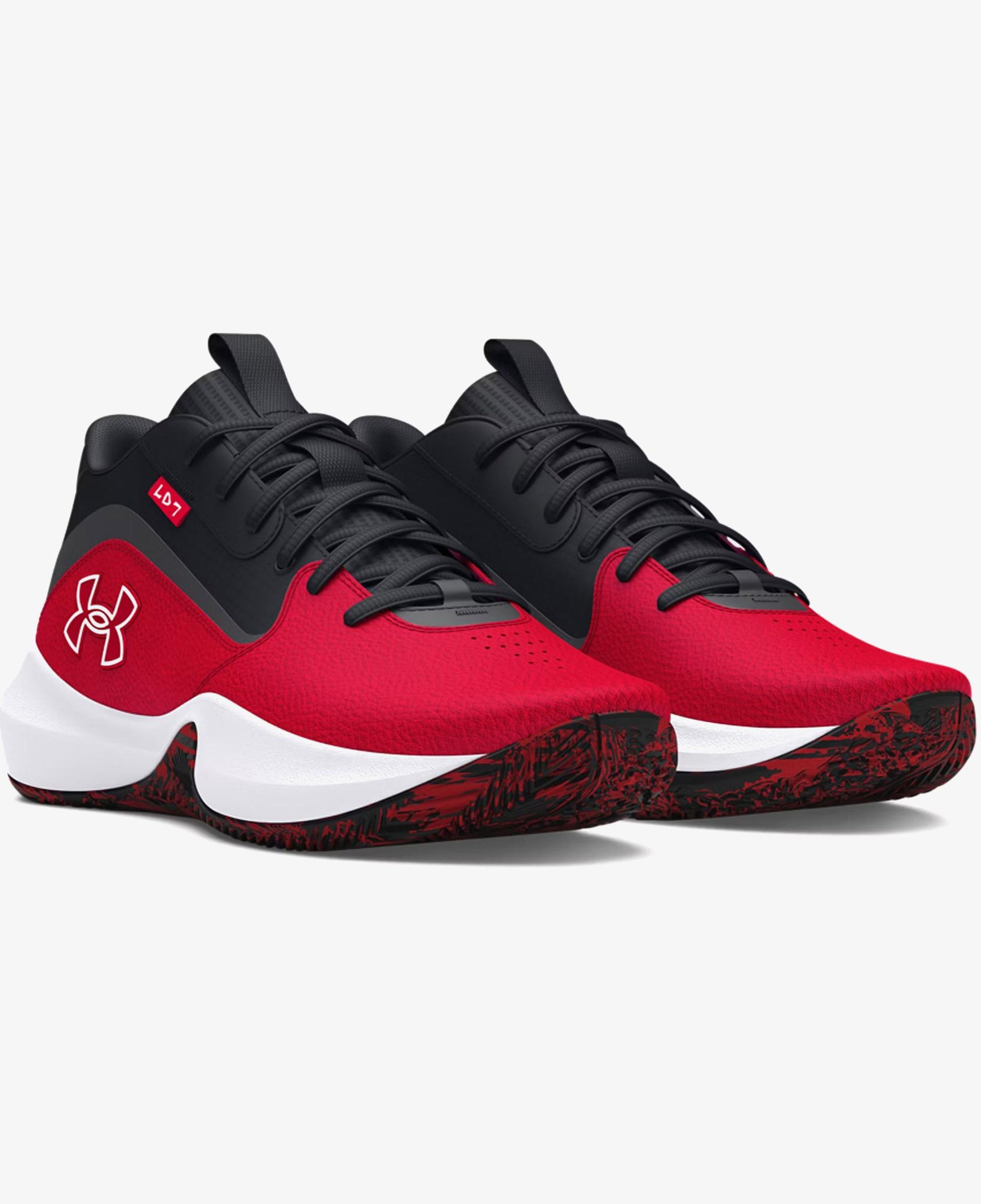 Under Armour Lockdown 7 Erkek Kırmızı Basketbol Ayakkabısı