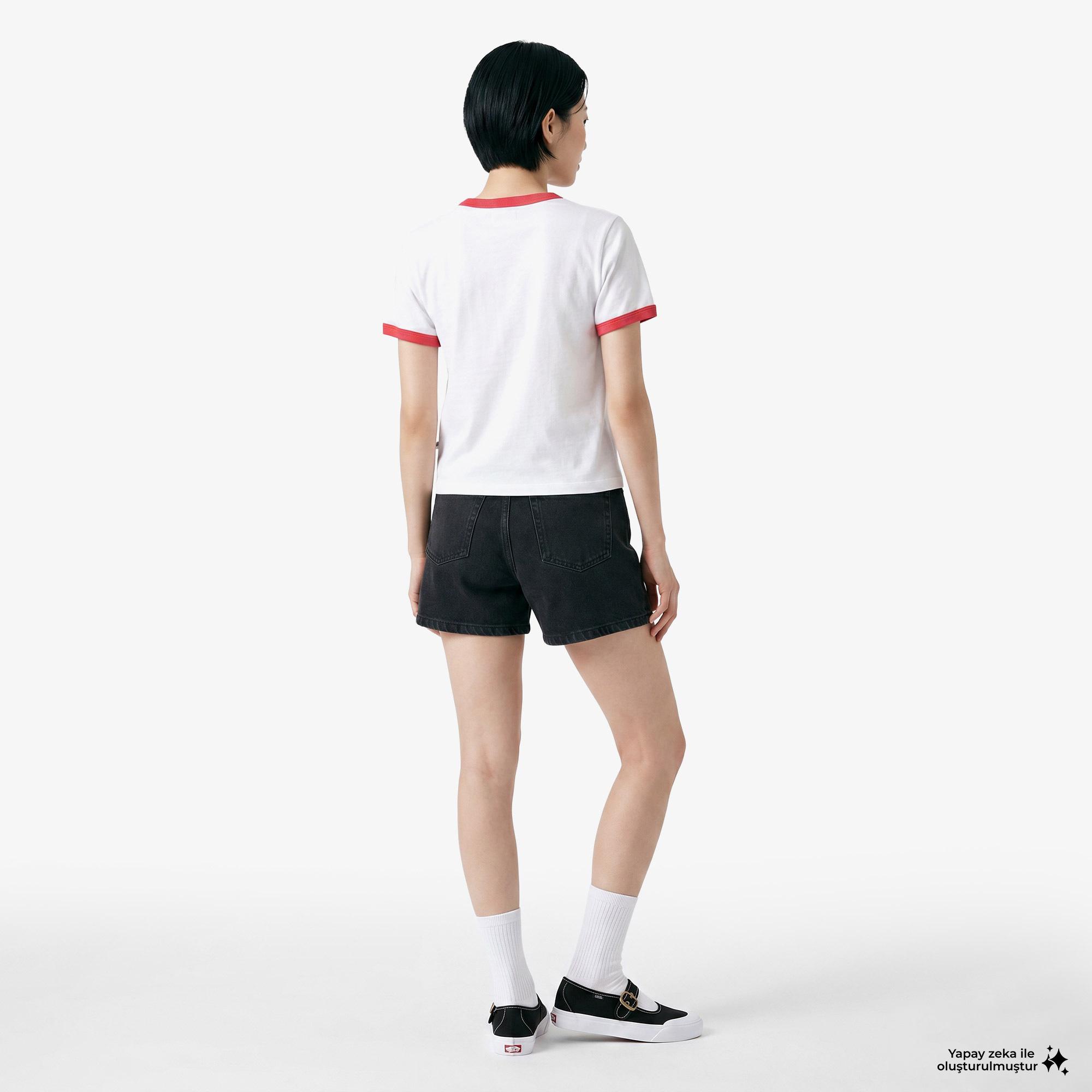 Vans Center Chest Ringer Kadın Beyaz T-Shirt
