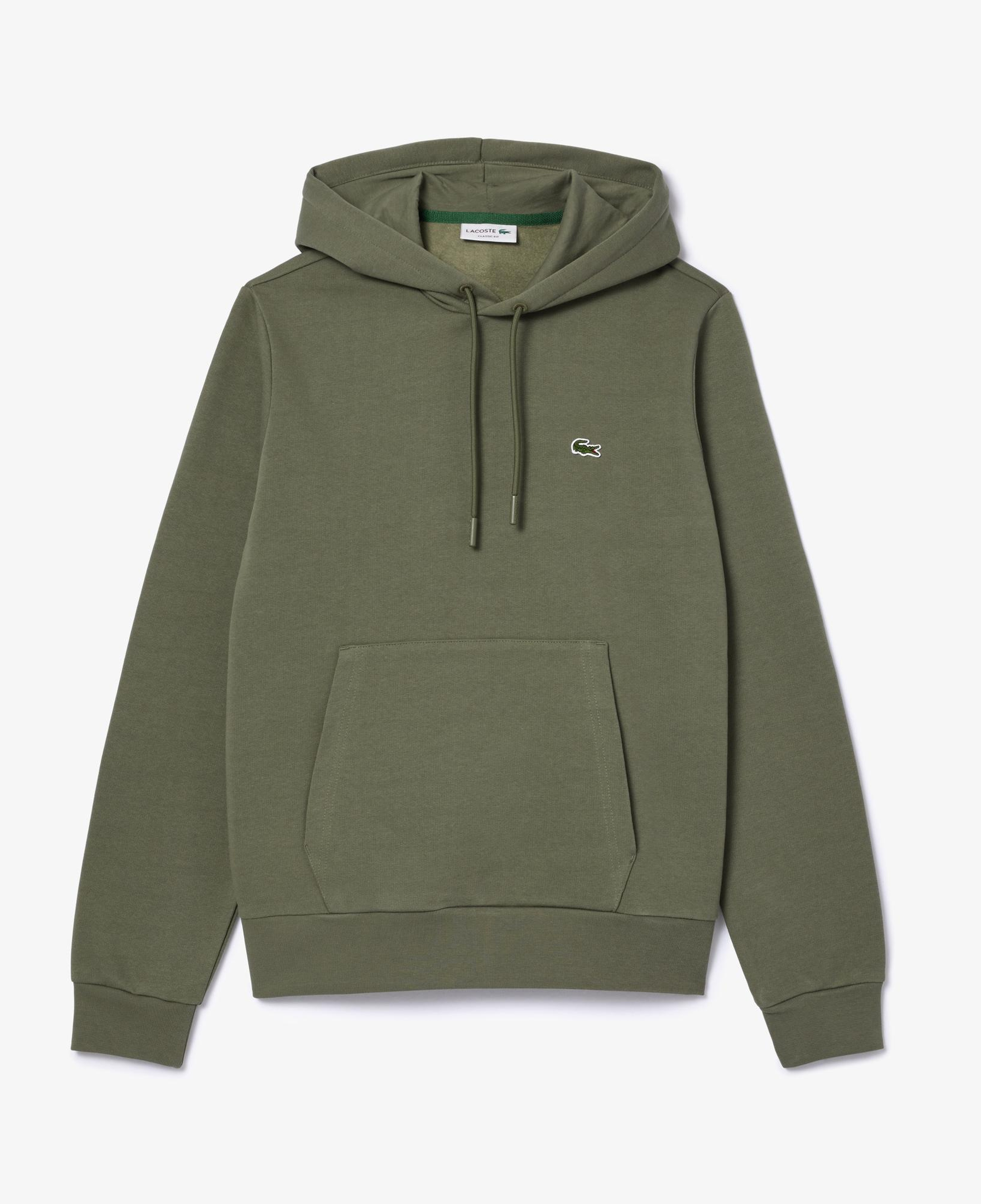 Erkek Classic Fit Kapüşonlu Haki Sweatshirt