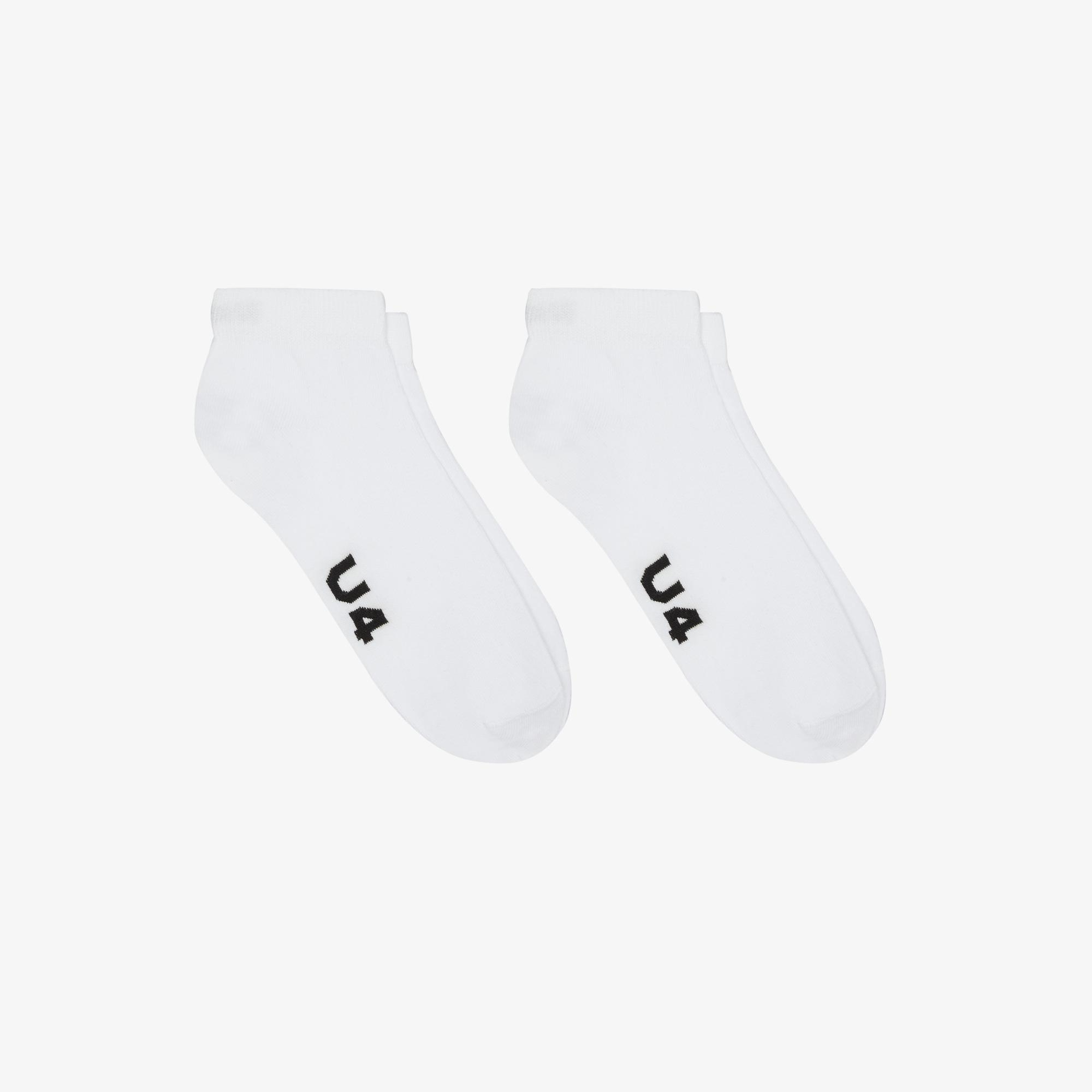 UNITED4 Classic Unisex Beyaz 2'li Çorap