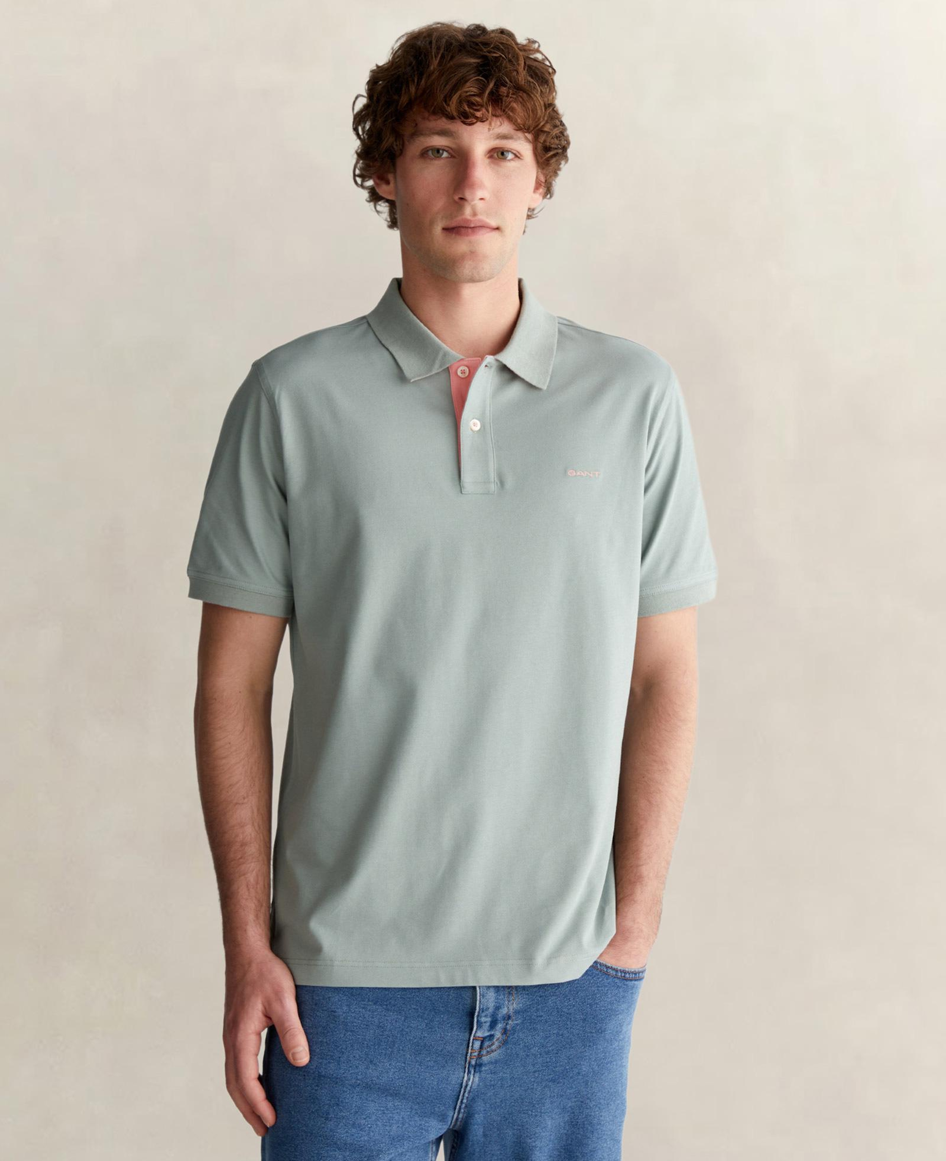 GANT Erkek Yeşil Regular Fit Polo Yaka T-Shirt