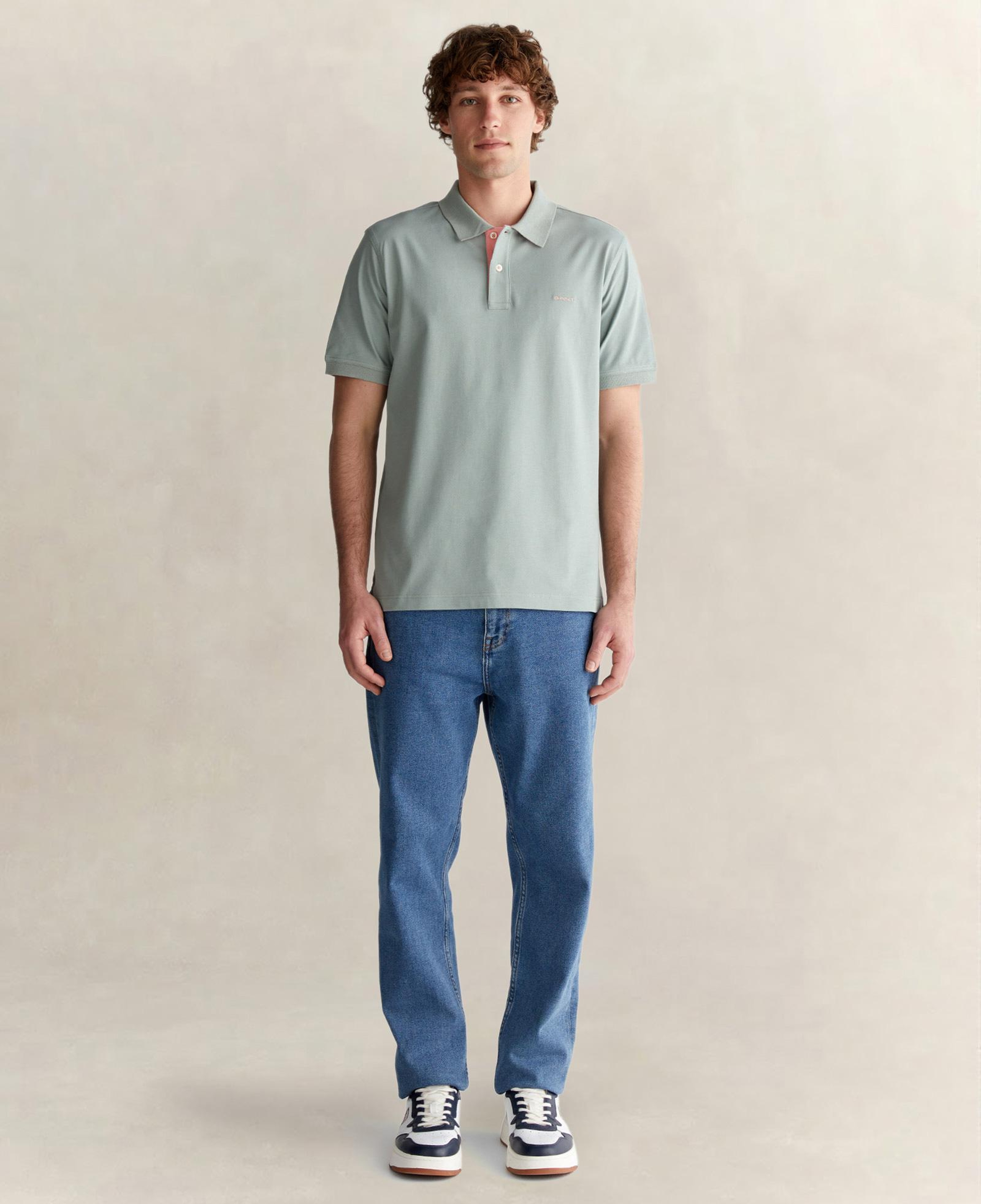 GANT Erkek Yeşil Regular Fit Polo Yaka T-Shirt