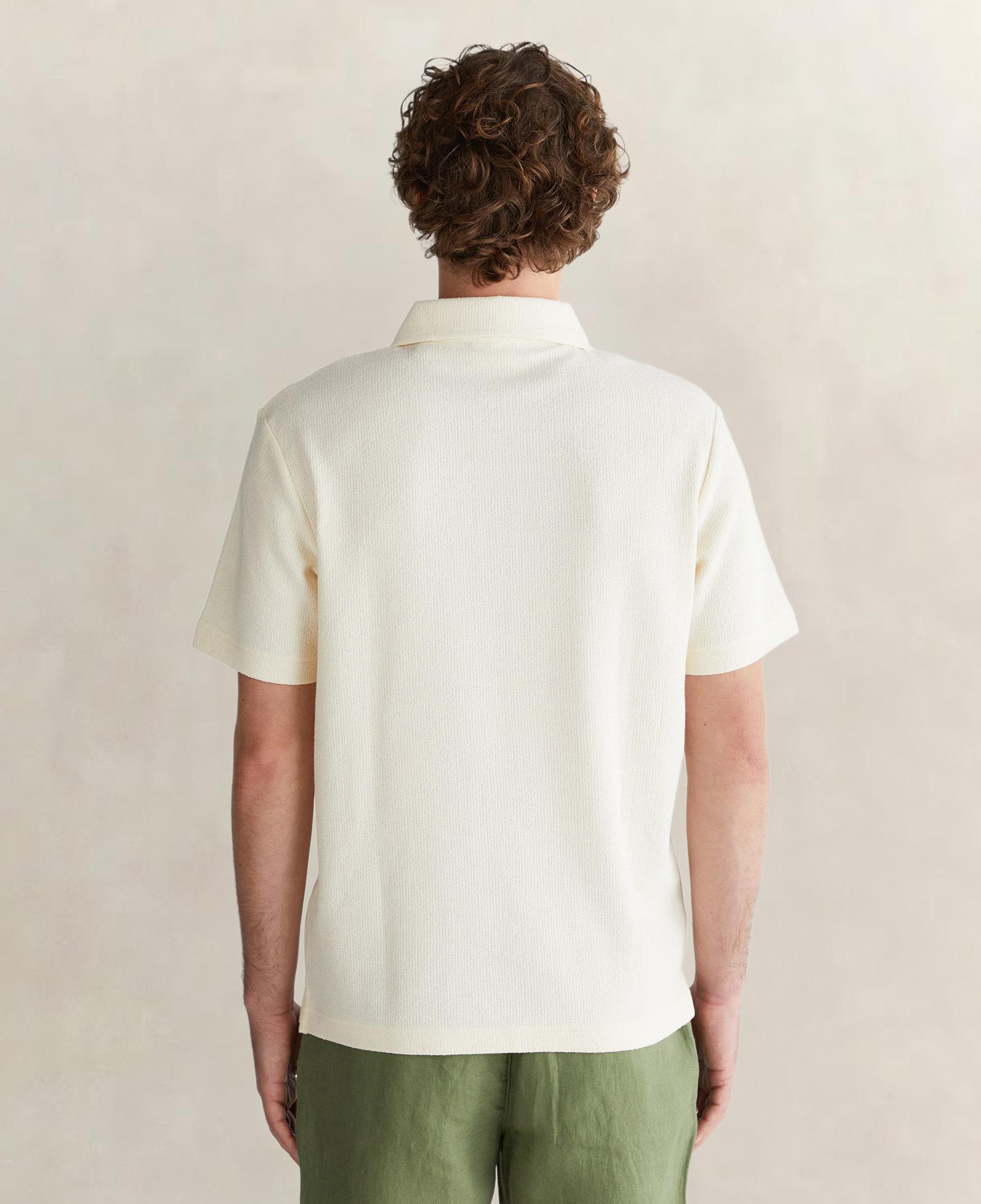 GANT Erkek Krem Regular Fit Yarım Fermuarlı Logolu Polo Yaka T-Shirt
