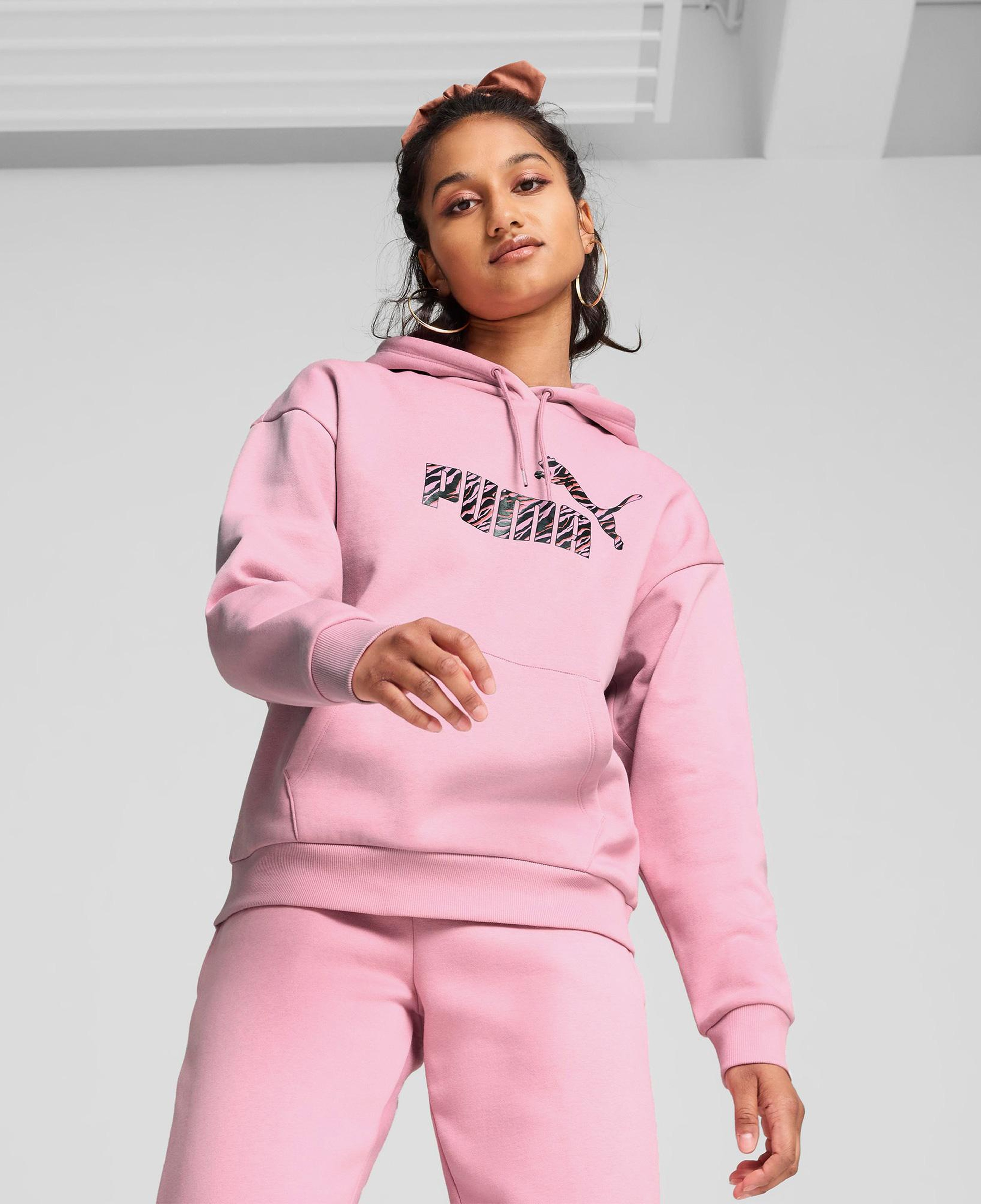 Puma Essential Animal Kadın Pembe Günlük Sweatshirt