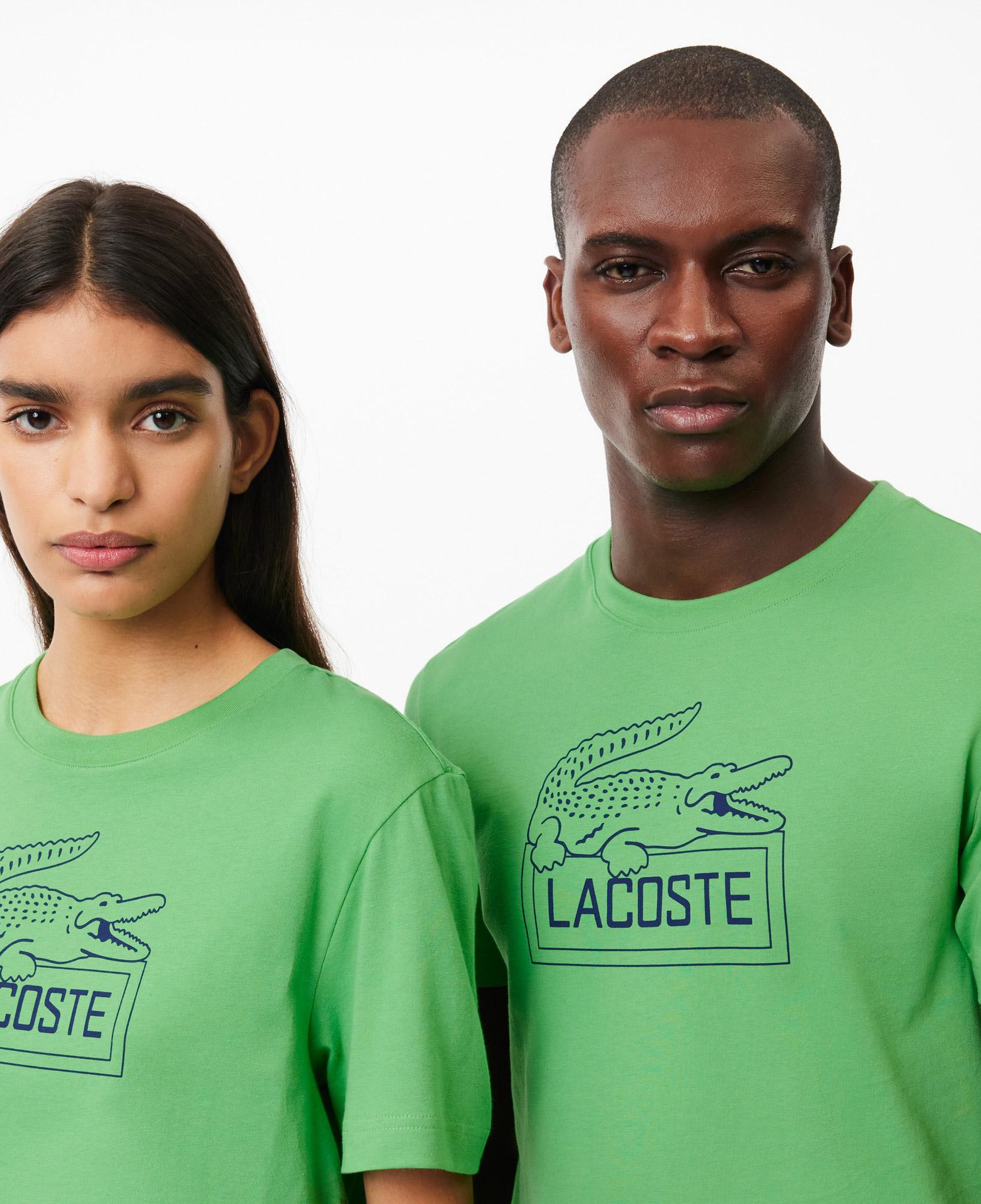 Roland Garros Unisex Regular Fit Bisiklet Yaka Baskılı Yeşil T-Shirt