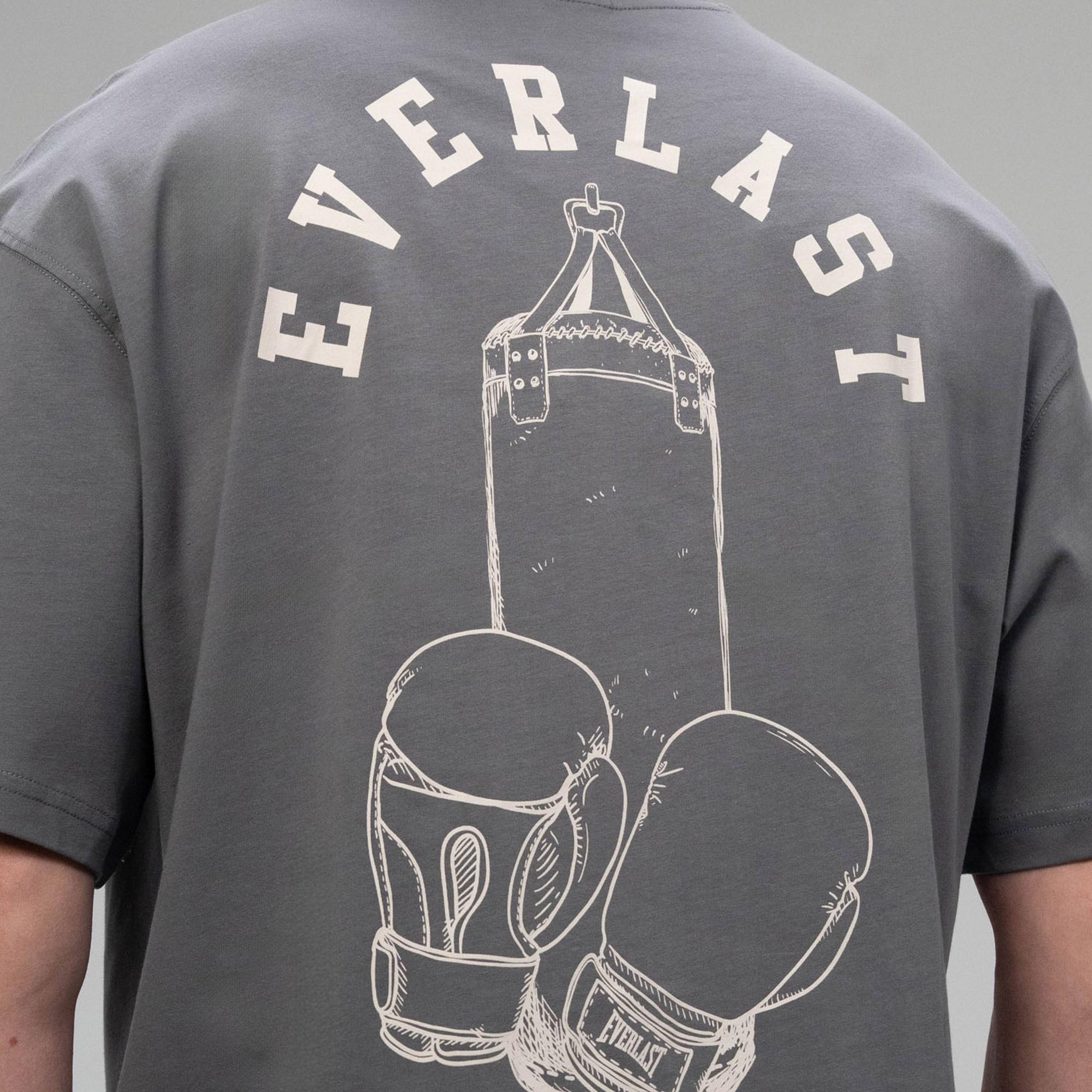 Everlast Graphic Collection Comfort Fit  Gri Erkek T-Shirt