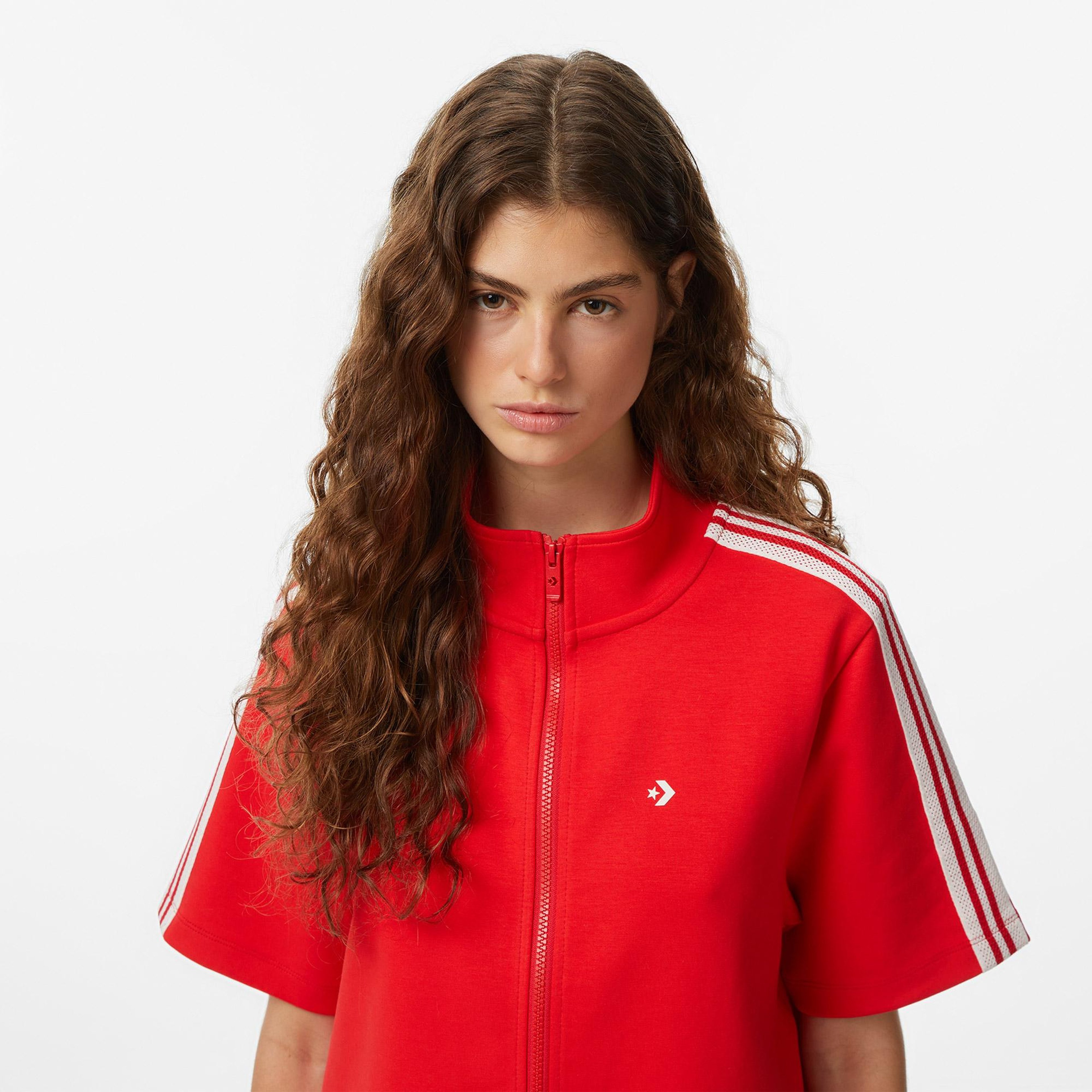 Converse Chevron Kadın Kırmızı Gömlek T-Shirt