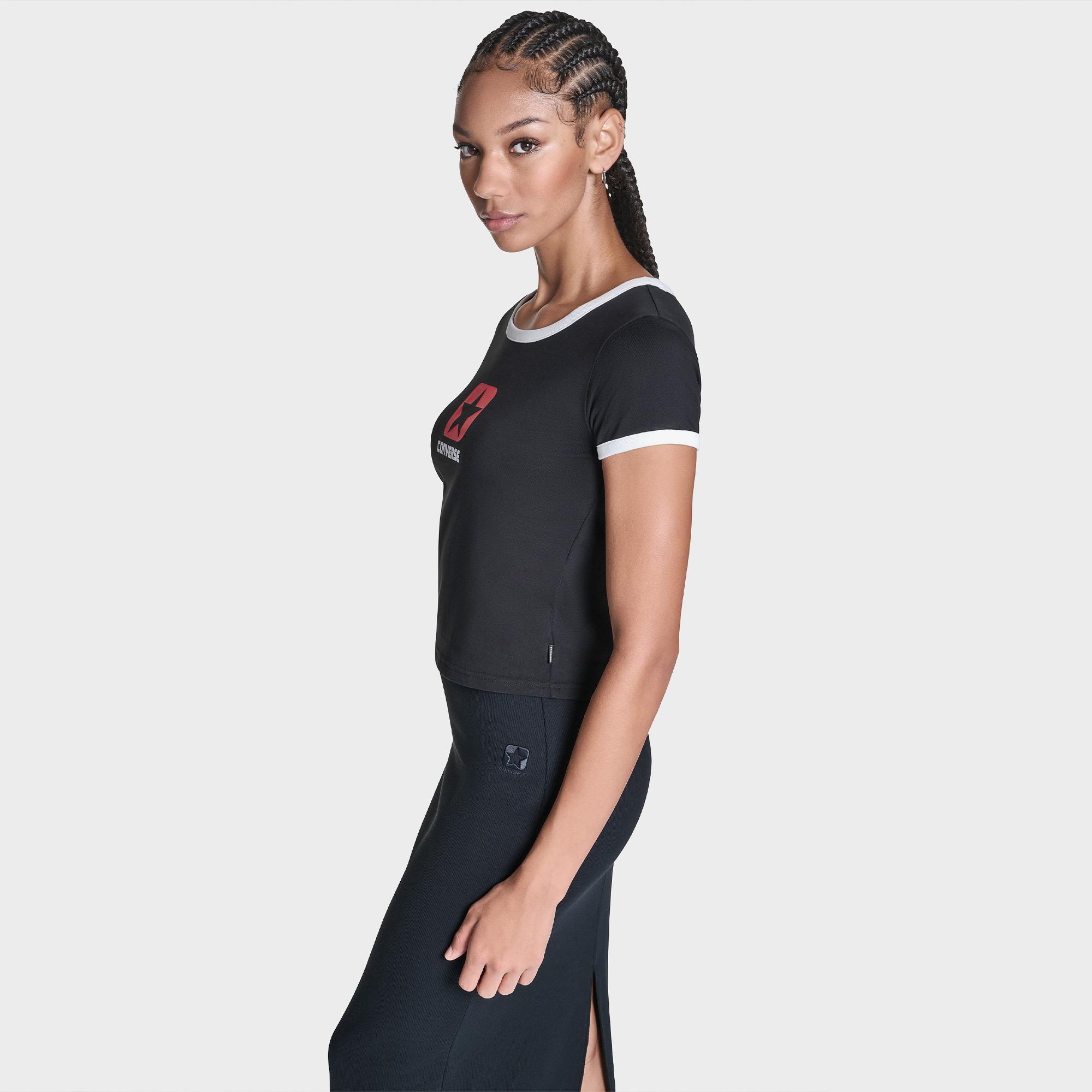 Converse Kadın Siyah T-Shirt