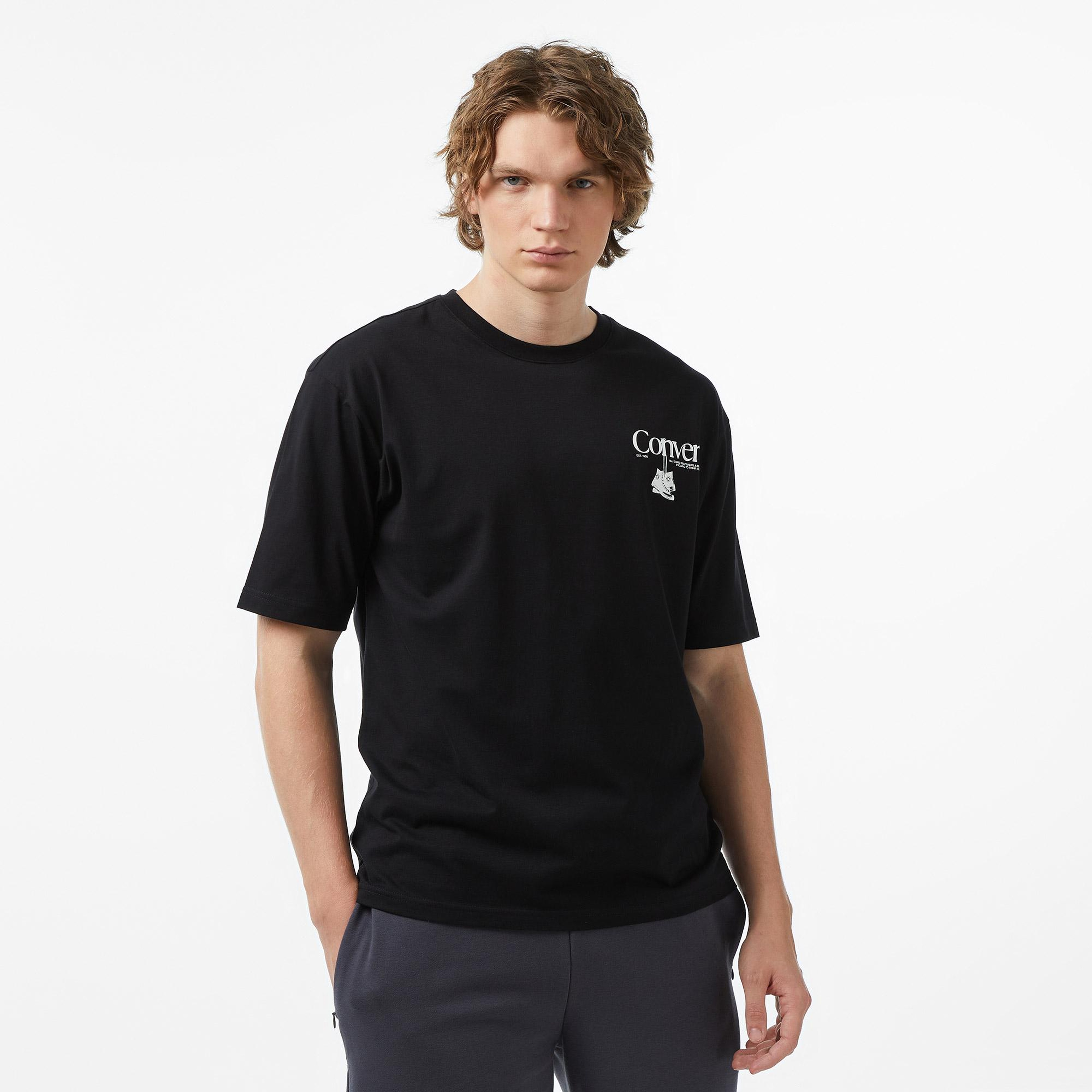Converse Erkek Siyah Grafik Baskılı T-Shirt