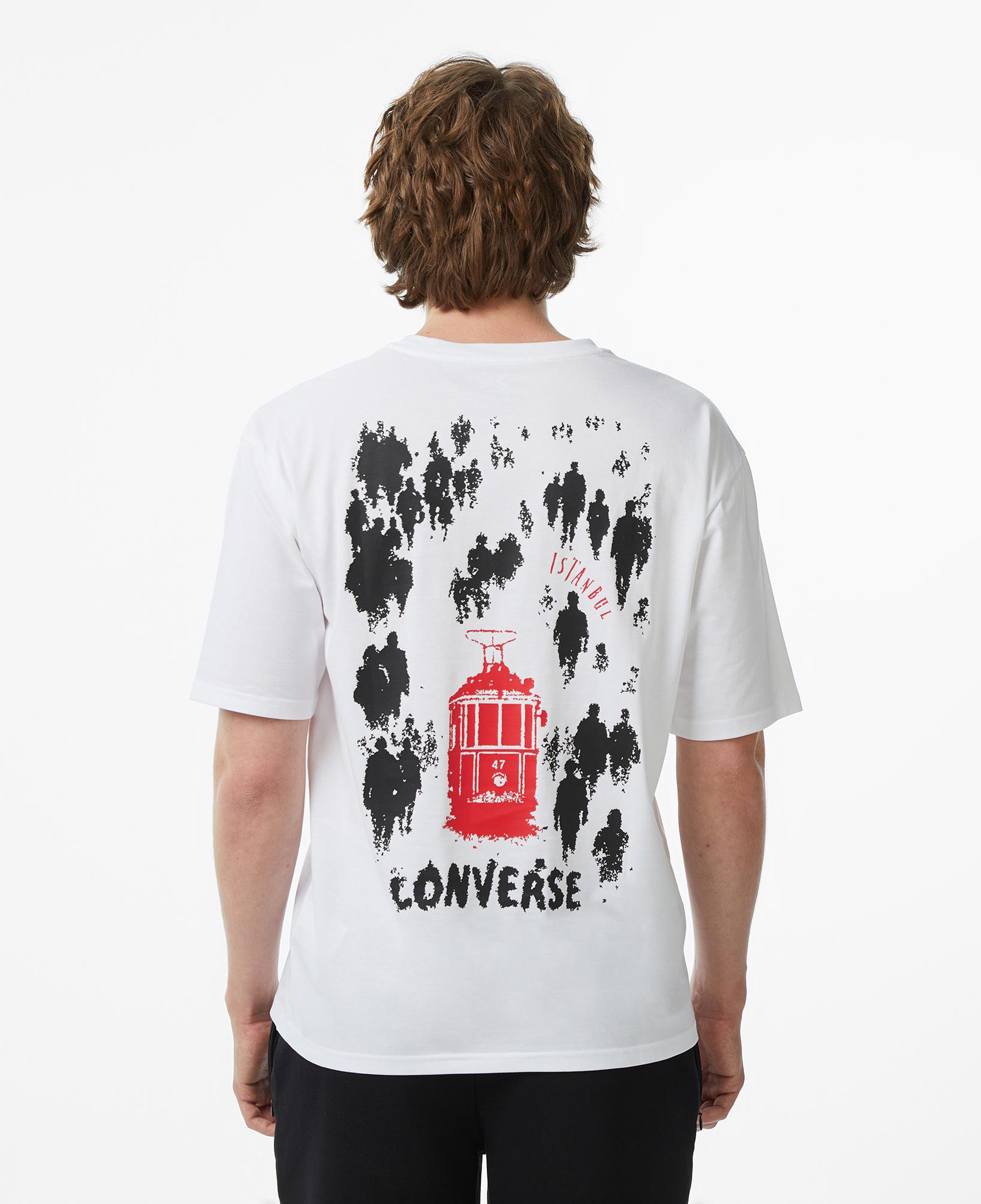 Converse Erkek Beyaz Grafik Baskılı T-Shirt
