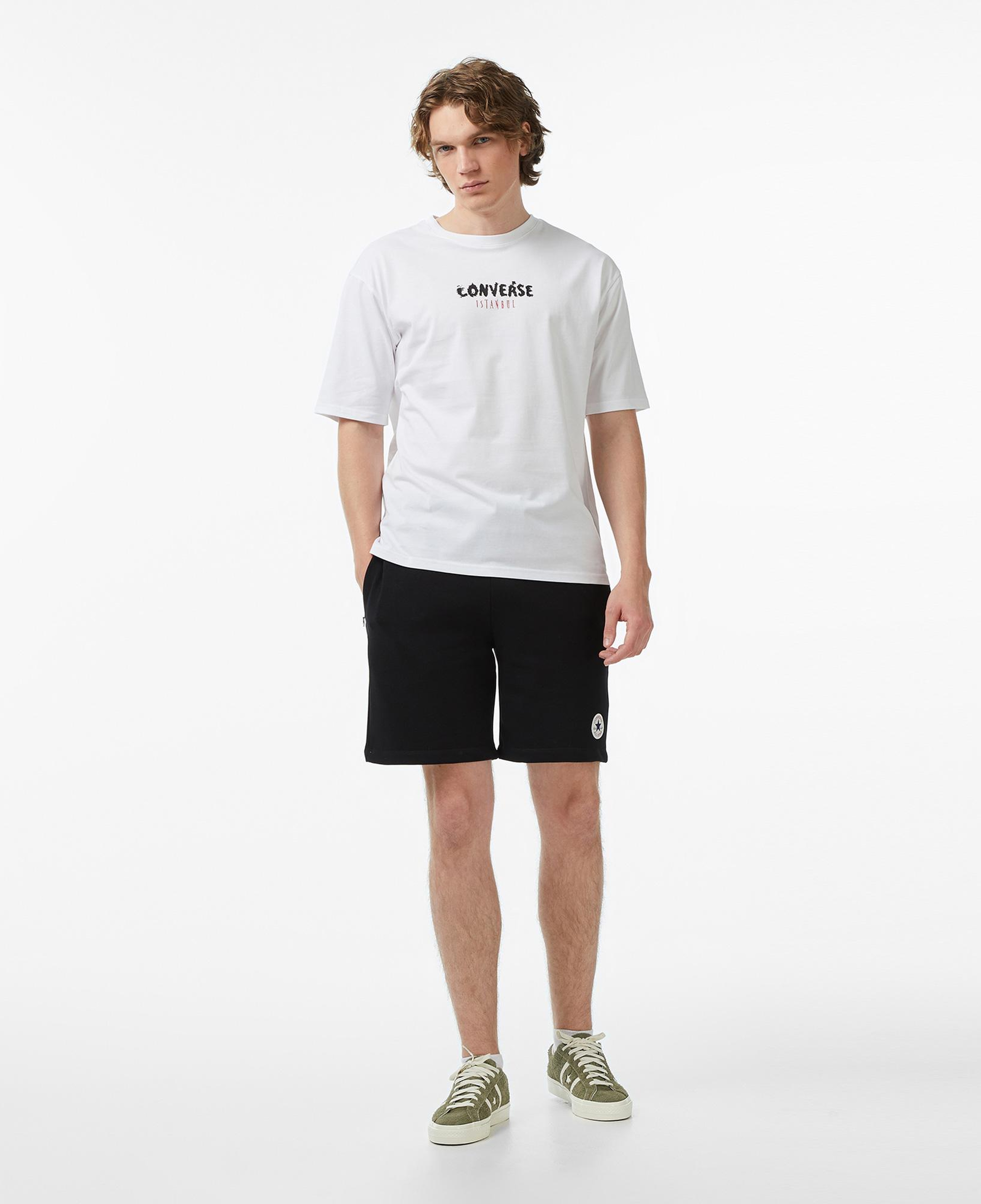 Converse Erkek Beyaz Grafik Baskılı T-Shirt
