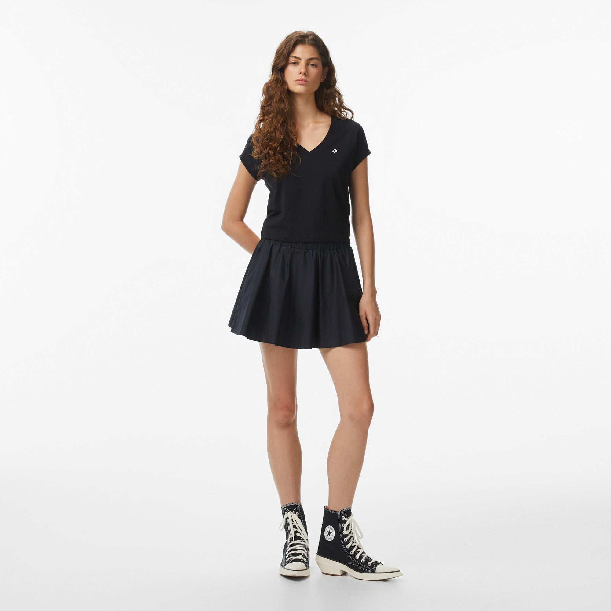 Converse Kadın Siyah T-Shirt