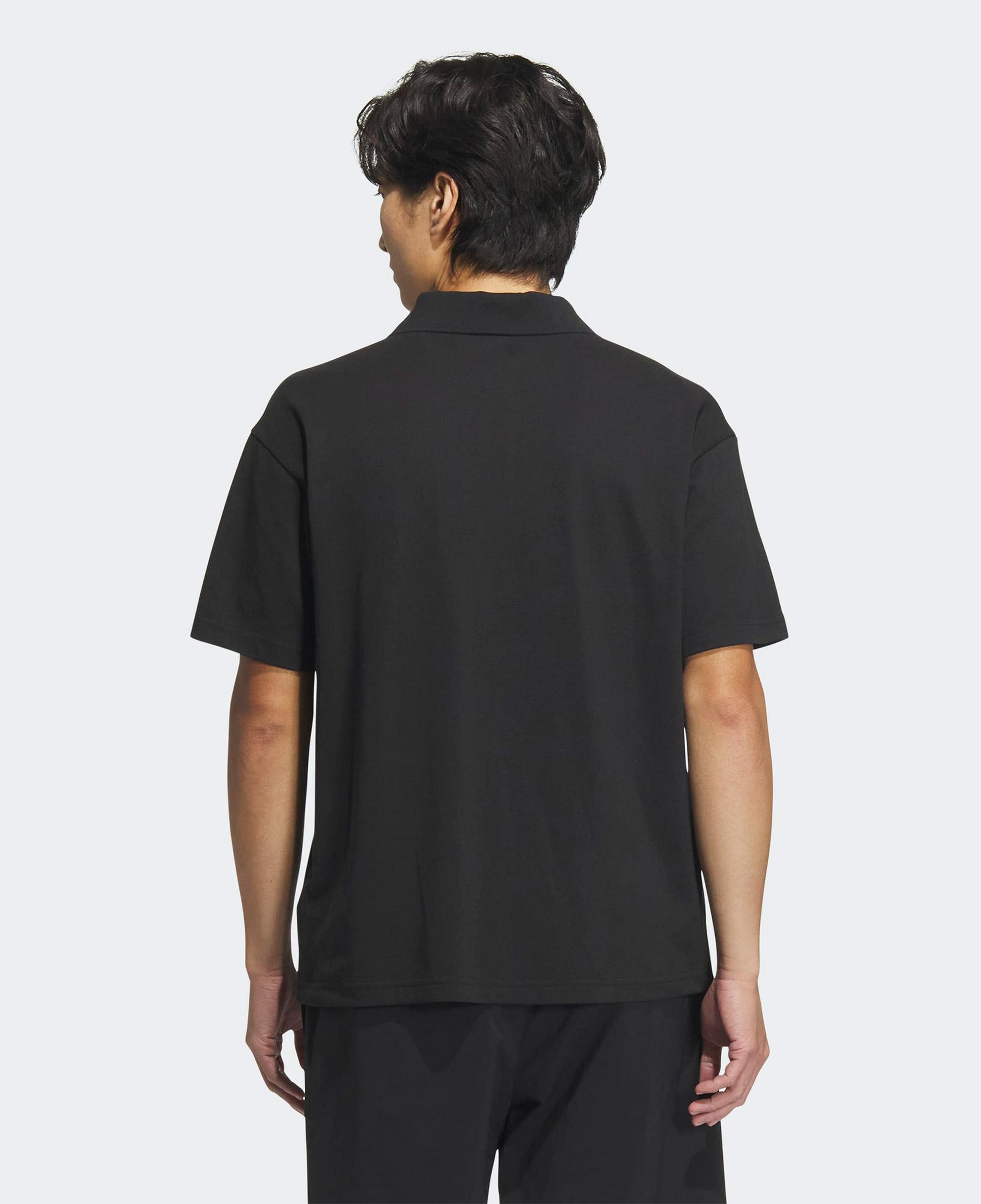 adidas Essentials Plus Bol Kesim Küçük Logolu Kısa Kollu Erkek Siyah Polo T-Shirt