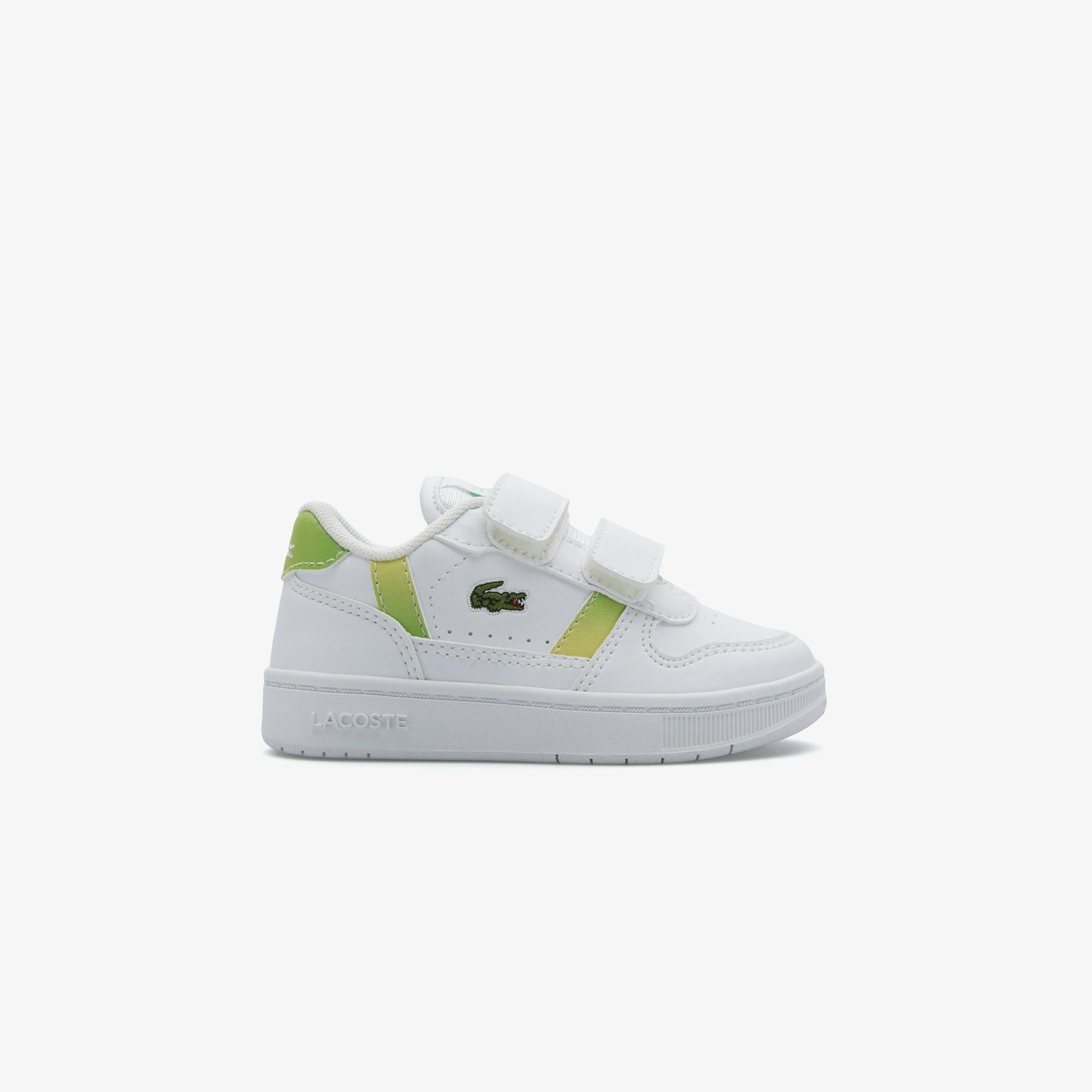 Lacoste T-Clip Çocuk Beyaz Cırt Cırtlı Sneaker