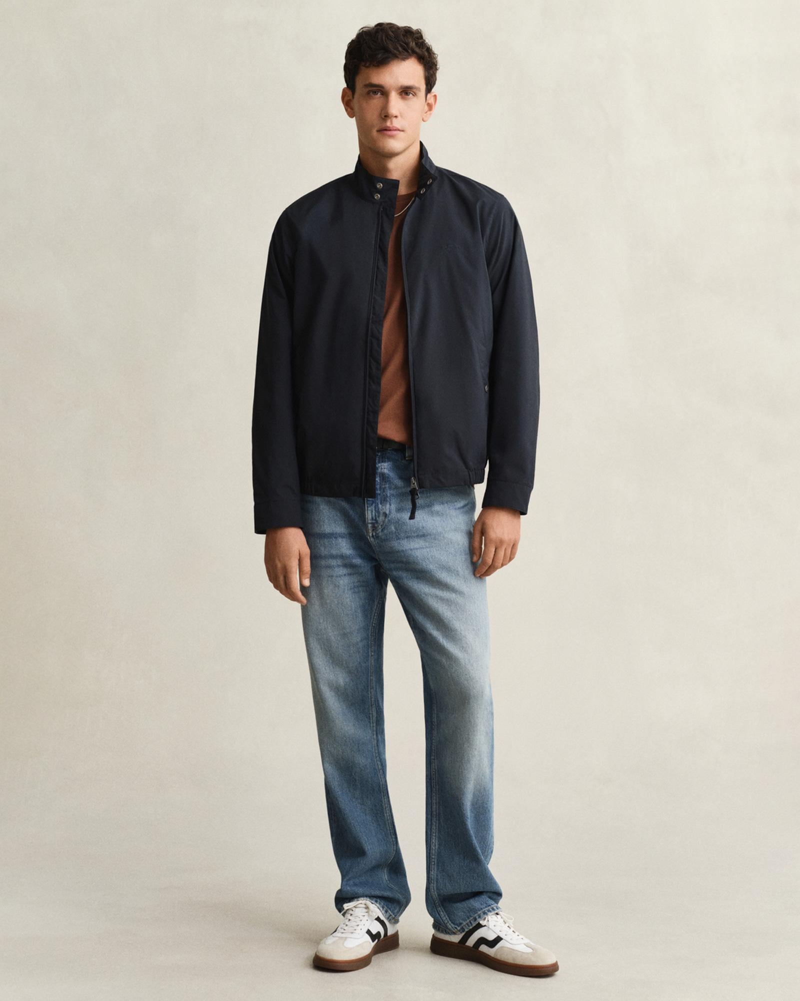 GANT Erkek Kahverengi Bisiklet Yaka Regular Fit Logolu T-Shirt