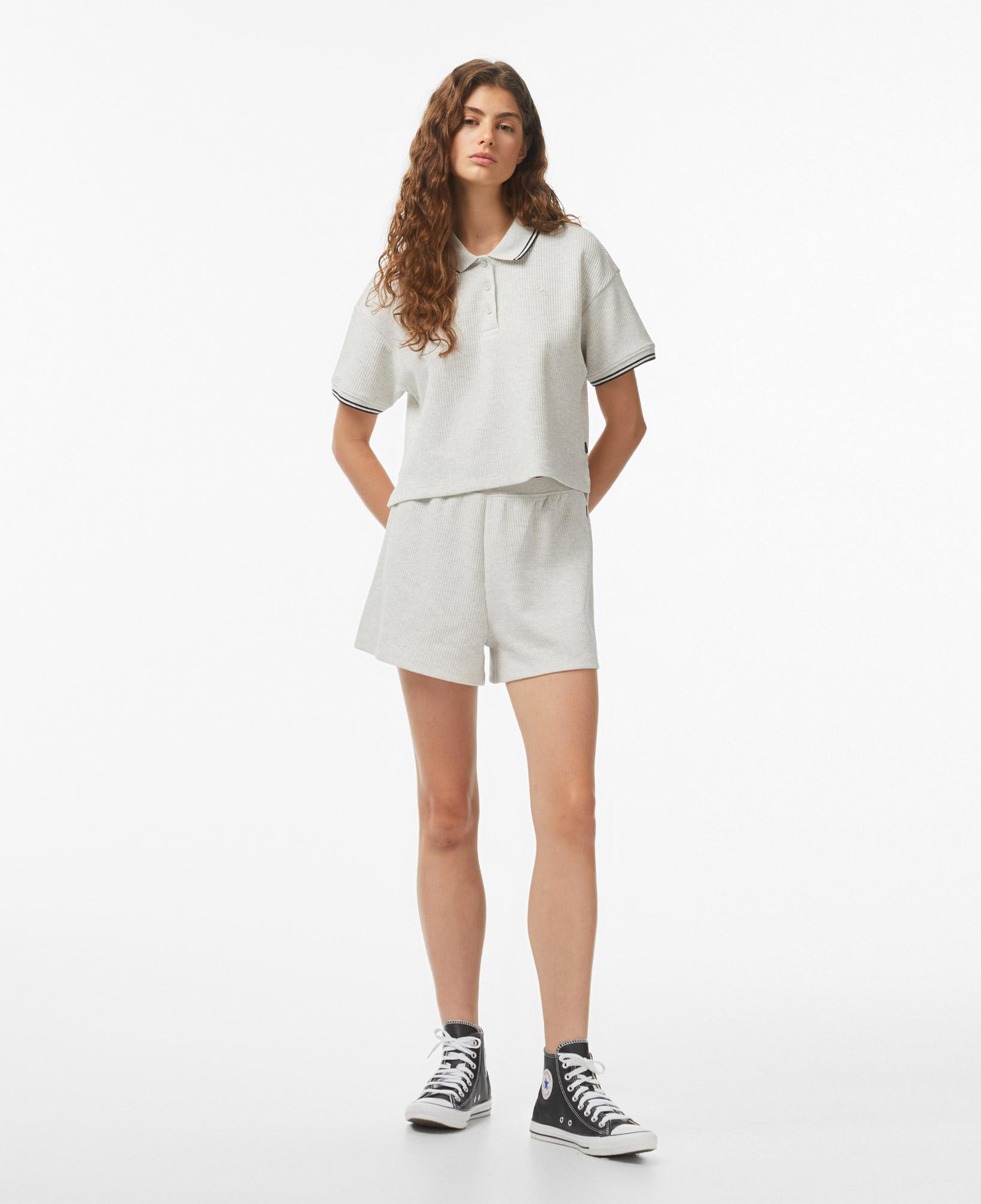 Converse Kadın Gri Polo Yaka T-Shirt
