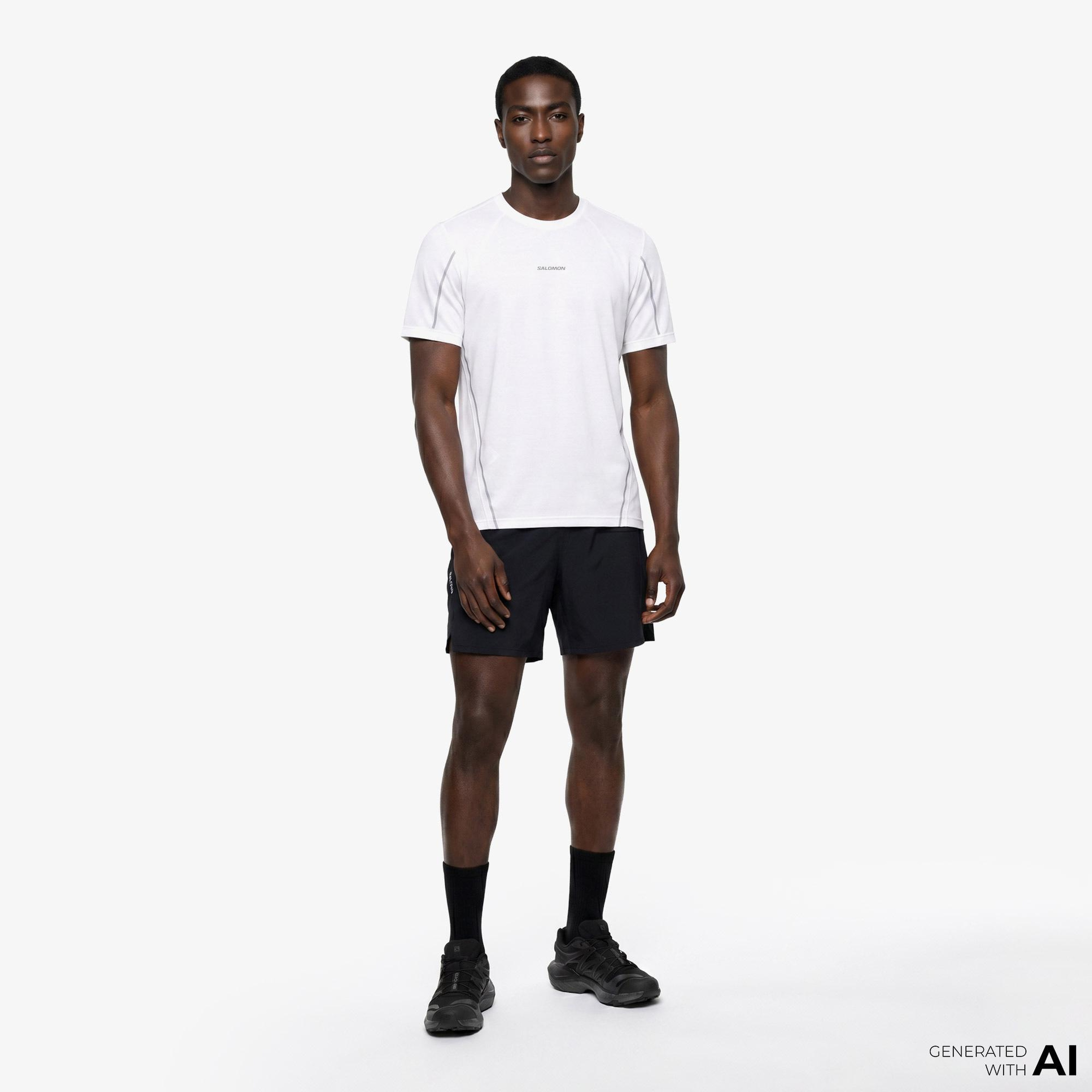 Salomon Shkout Core Stlr Ss Erkek Beyaz T-Shirt