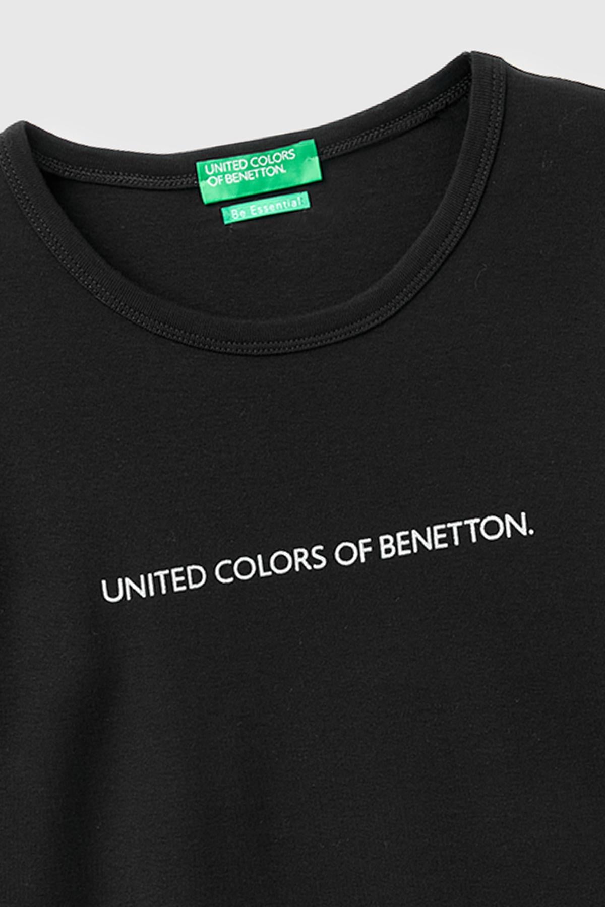 Kadın Siyah %100 Pamuk Regular Fit Ribanalı Uzun Kollu T-Shirt