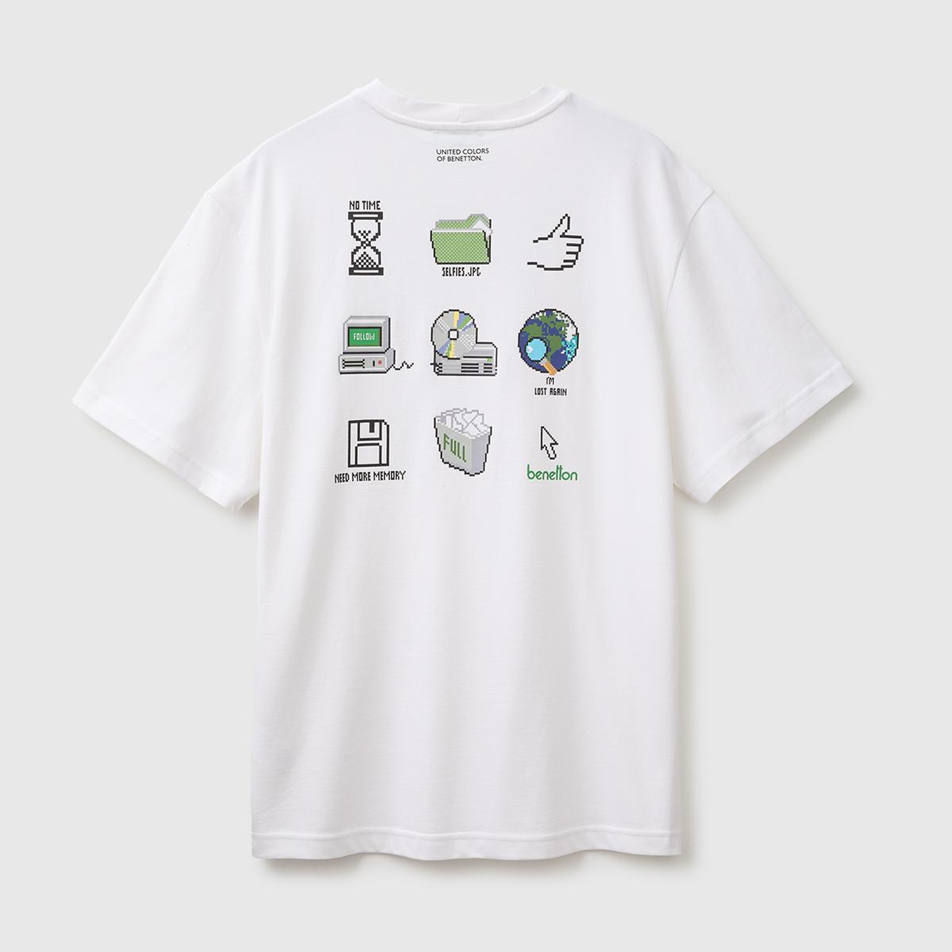 Erkek Beyaz %100 Pamuk Relaxed Fit Kısa Kollu T-Shirt