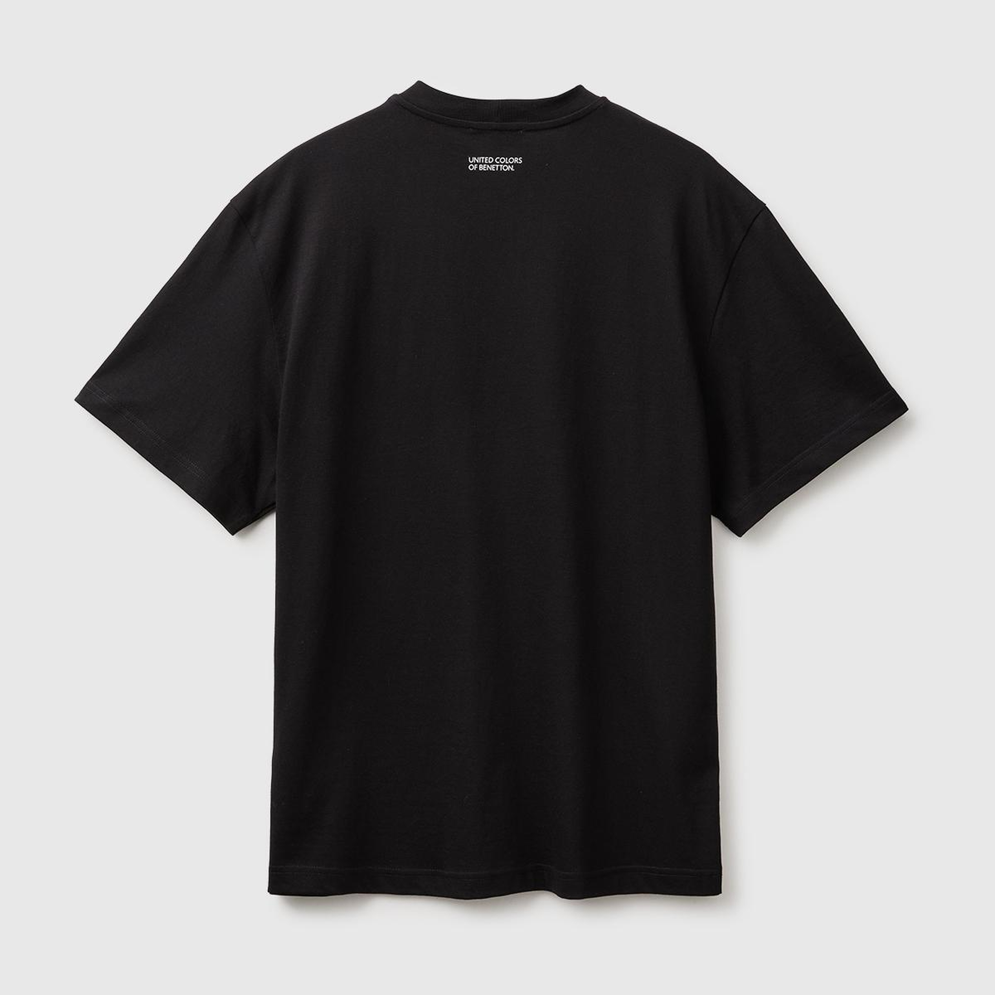Erkek Siyah %100 Pamuk Relaxed Fit Kısa Kollu T-Shirt