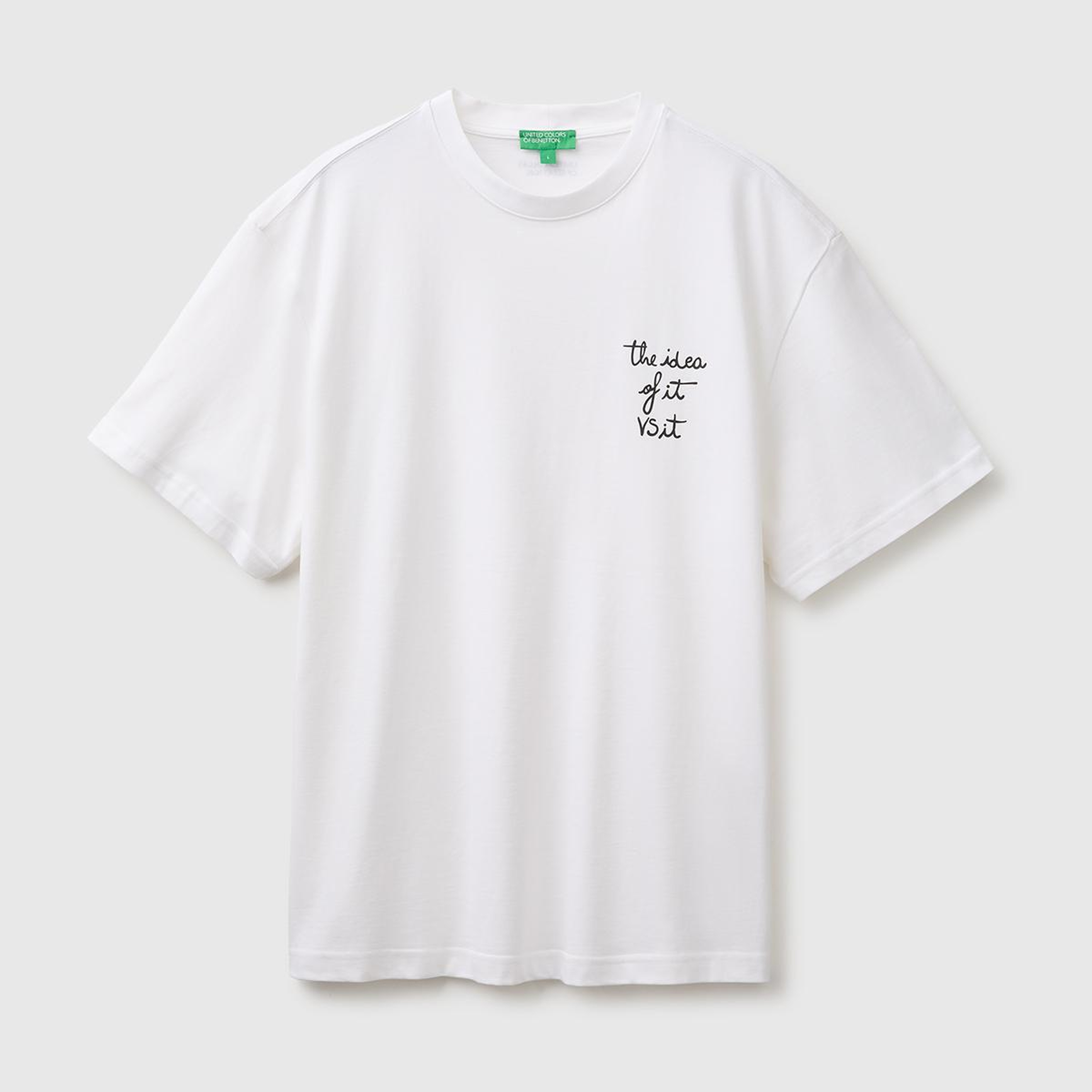 Erkek Beyaz Mix %100 Pamuk Relaxed Fit Kısa Kollu T-Shirt