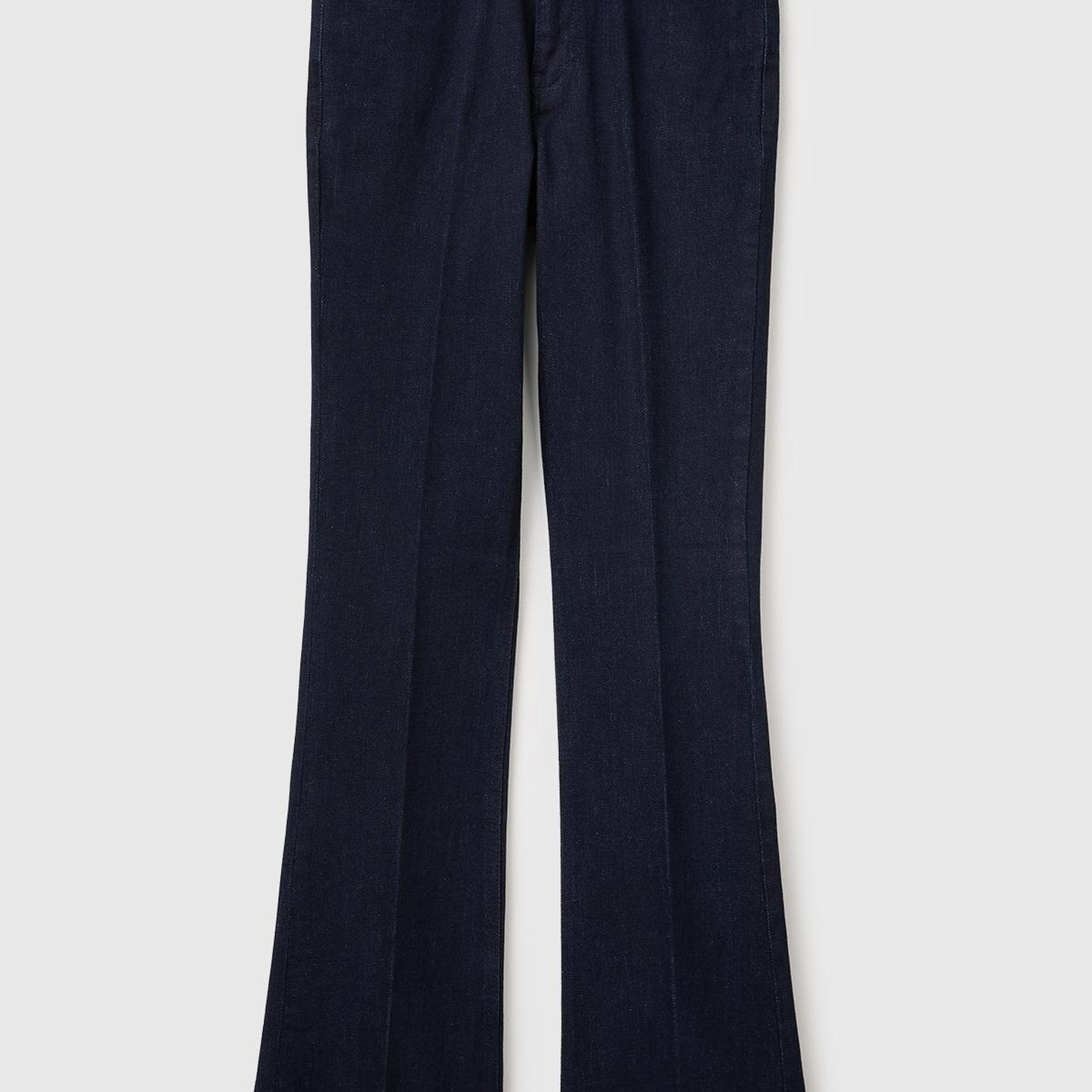 Kadın Koyu Mavi Pamuk Karışımlı Cepli Denim Pantolon