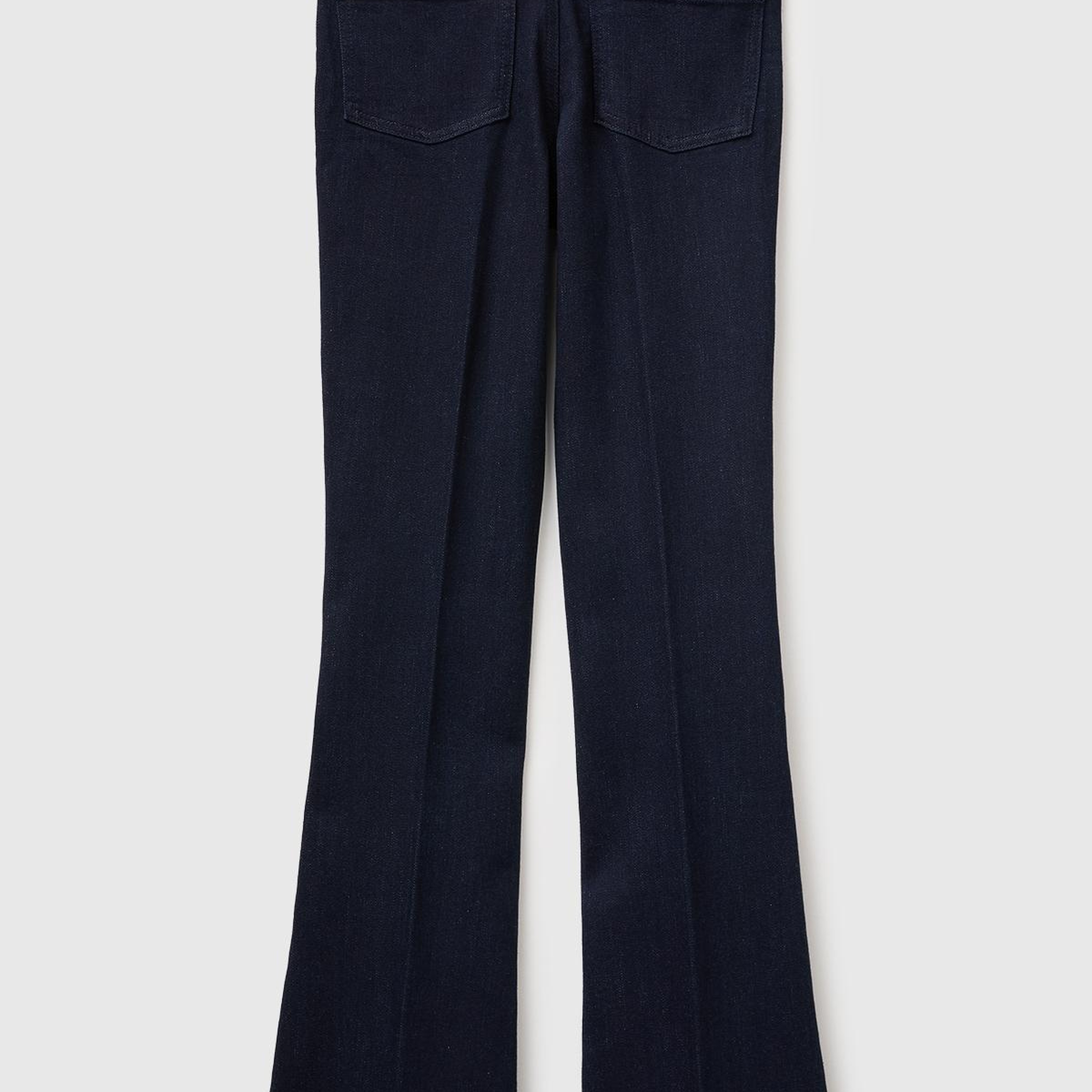 Kadın Koyu Mavi Pamuk Karışımlı Cepli Denim Pantolon